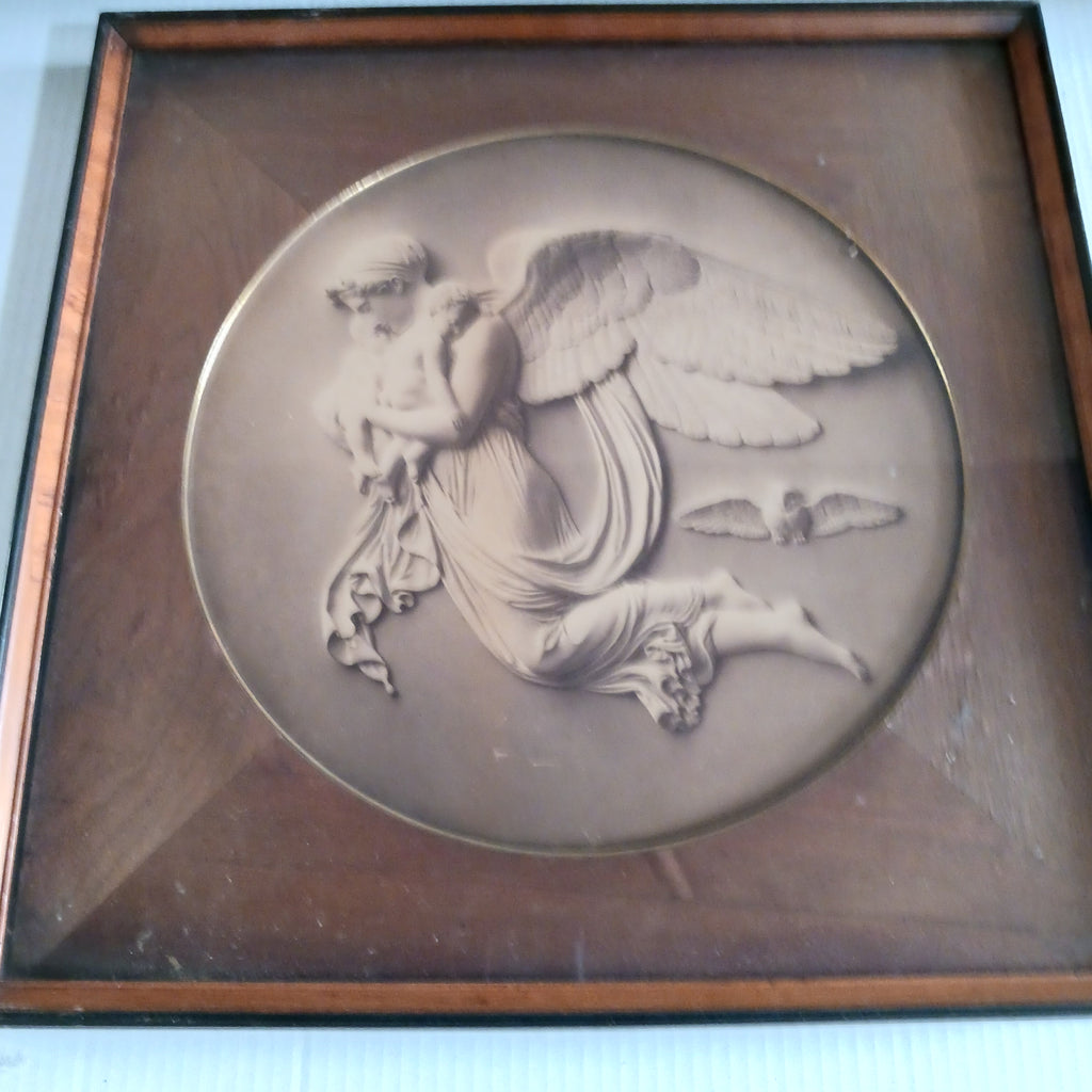 Thorvaldsen - Day and Night - Fine Lithographs in Magnificent Walnut Frames 1897