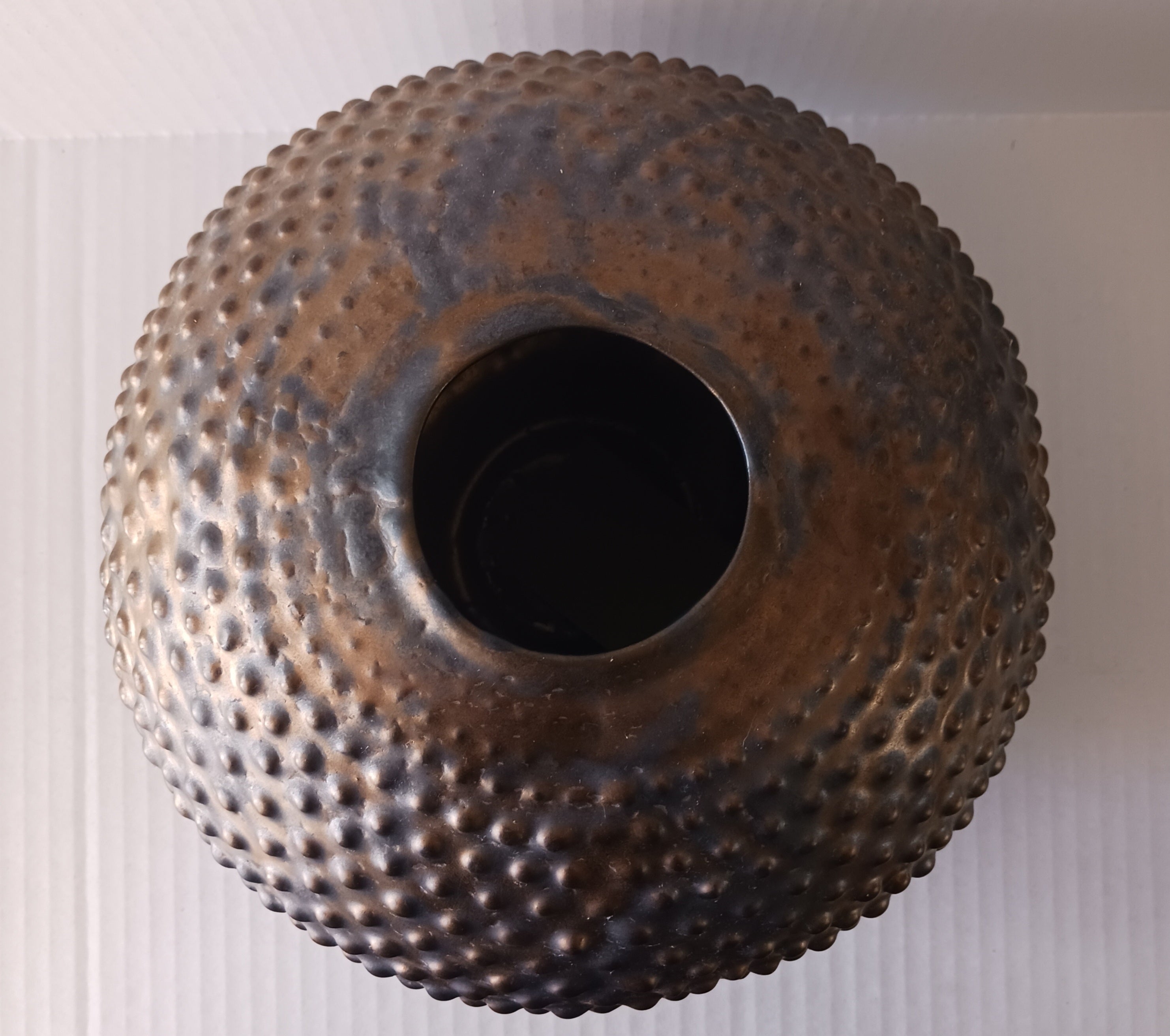 Beaded Iridescent Pot by World Famous Ceramicist Rain Harris