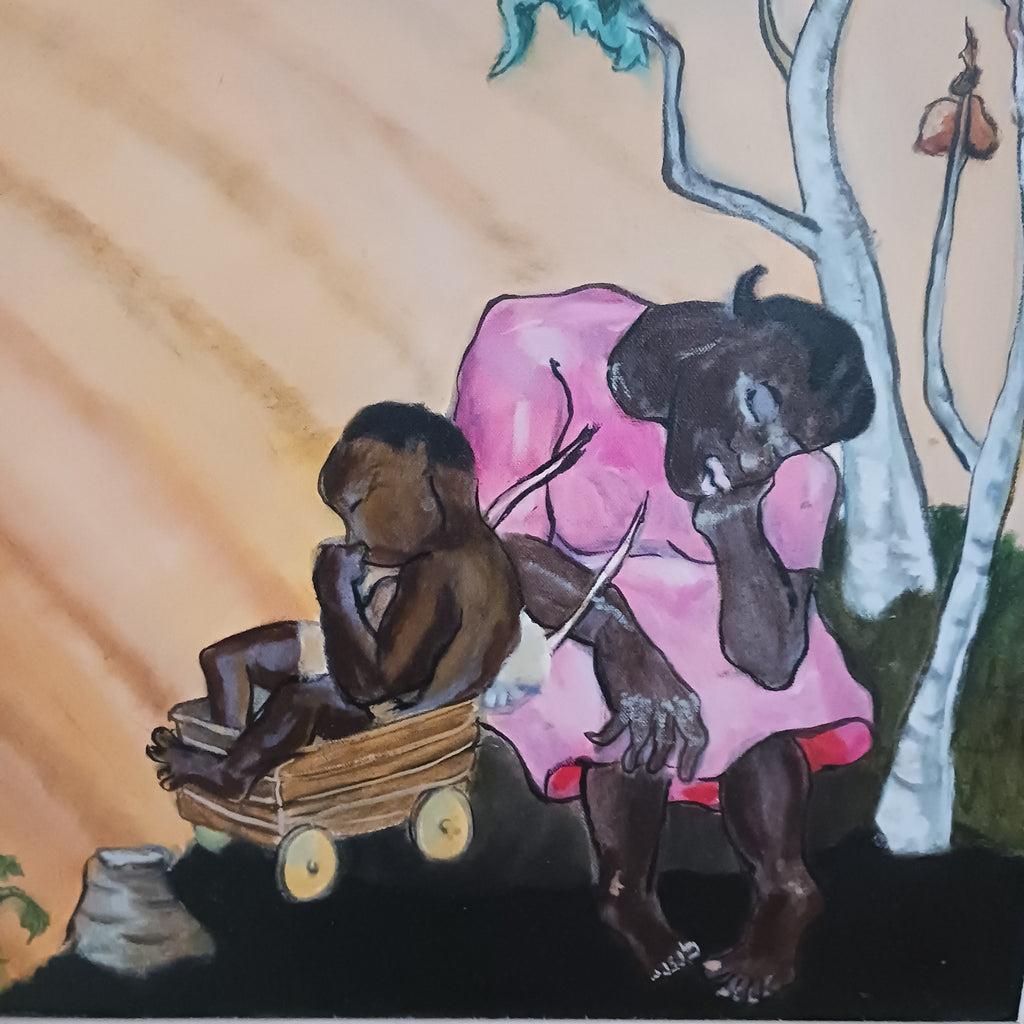 Black Farmer - 1989 Oil on Canvas by Michael Pacitti after Selma Lee
