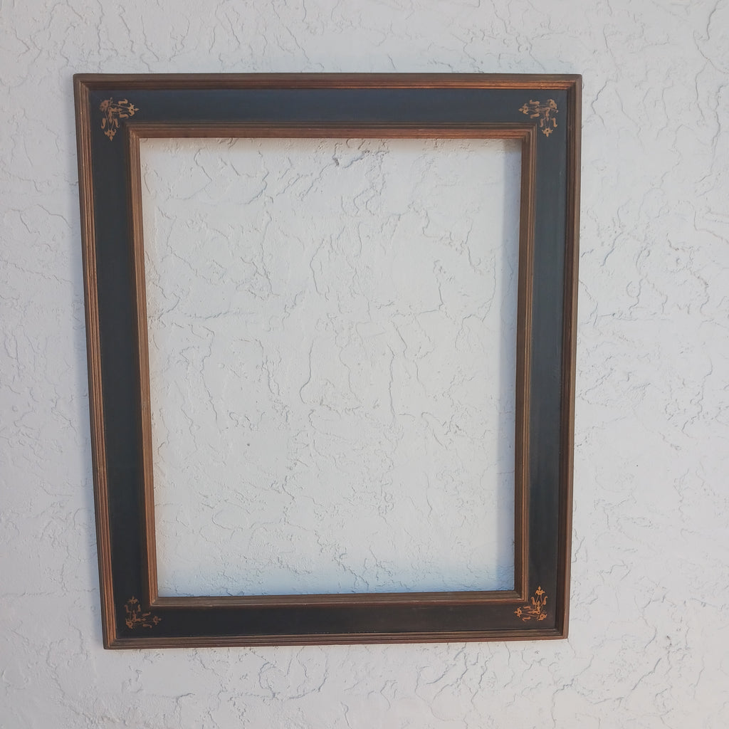 Vintage Large Italian Sgrafitto Style Picture Frame 36 1/2 x 29 1/2 Rabbet