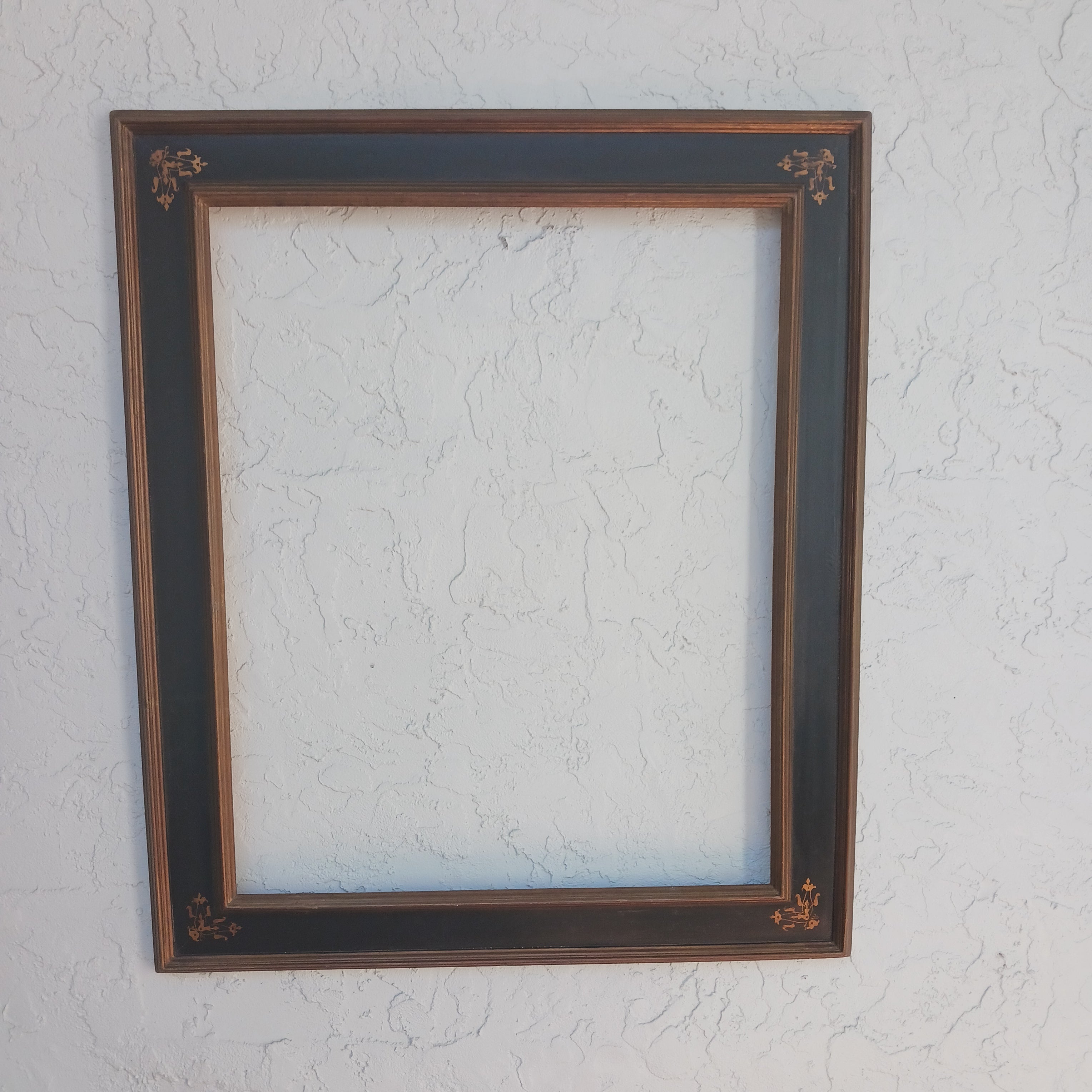 Vintage Large Italian Sgrafitto Style Picture Frame 36 1/2 x 29 1/2 Rabbet