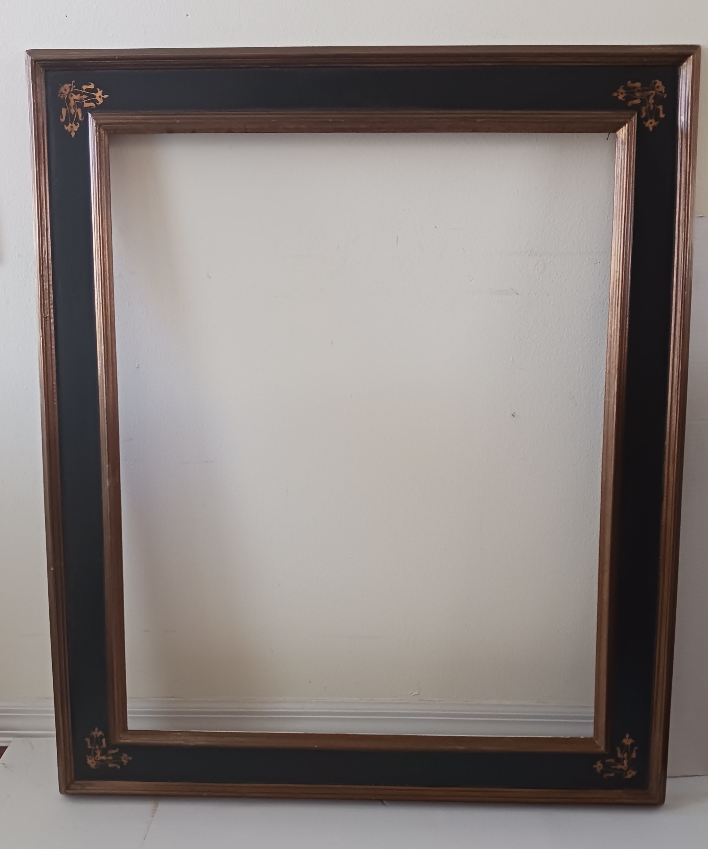 Vintage Large Italian Sgrafitto Style Picture Frame 36 1/2 x 29 1/2 Rabbet