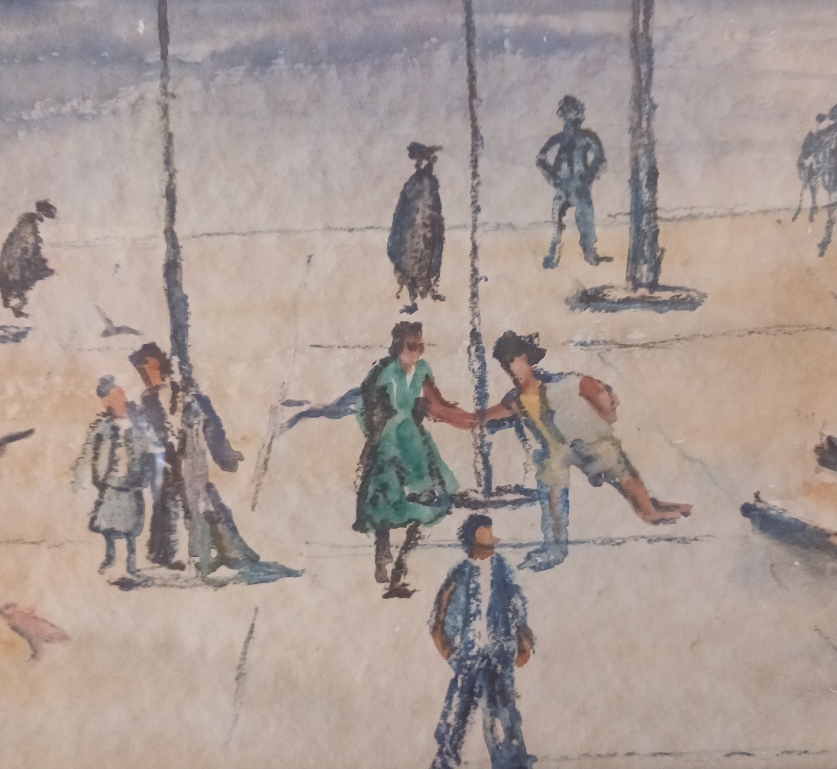 St. Mark's Square, Venice 1950s Watercolor by Betty Kathe