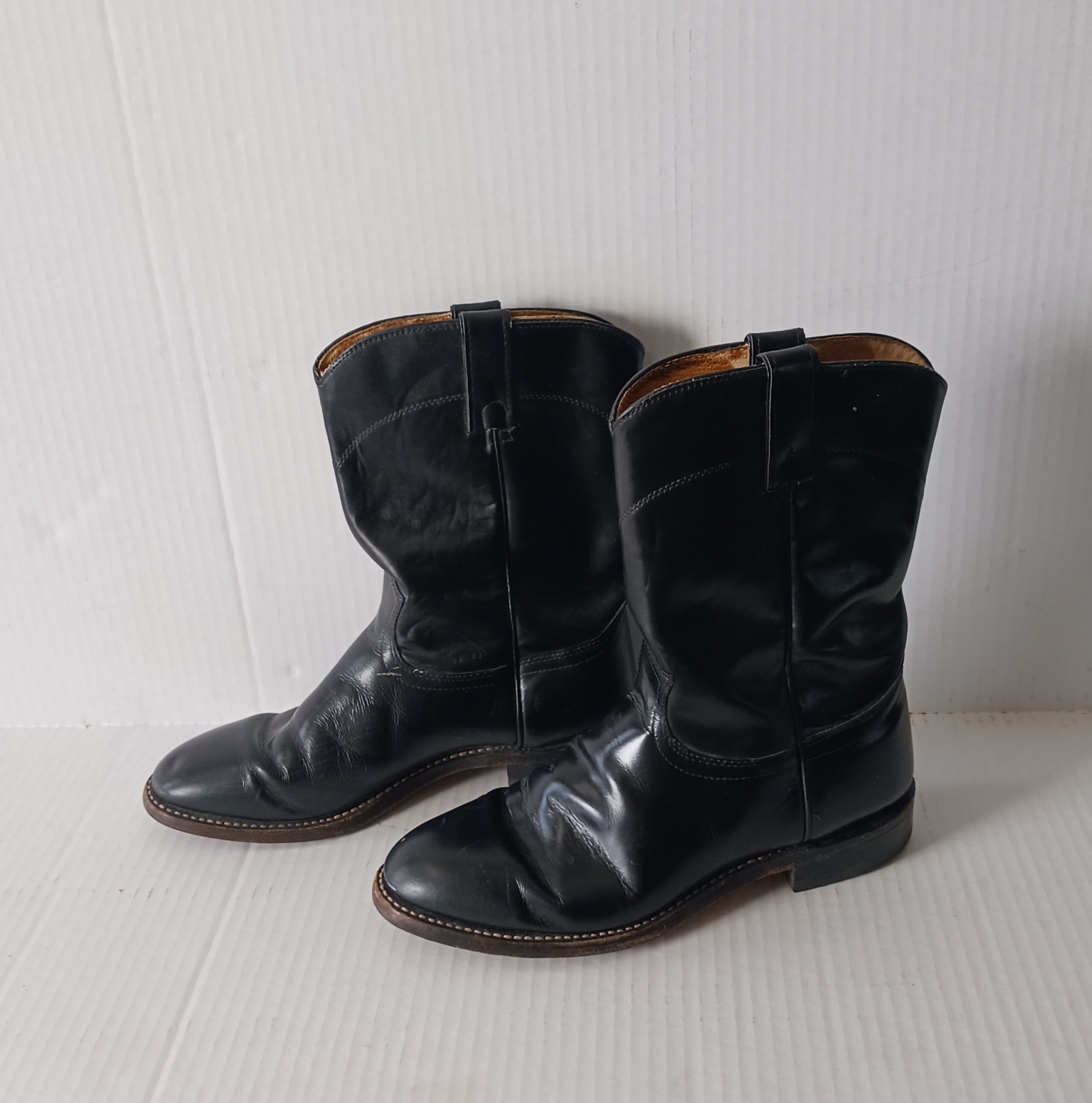 Vintage Pair of Handcrafted J. Chisholm Boots Men's Size 8 Women's Size 9