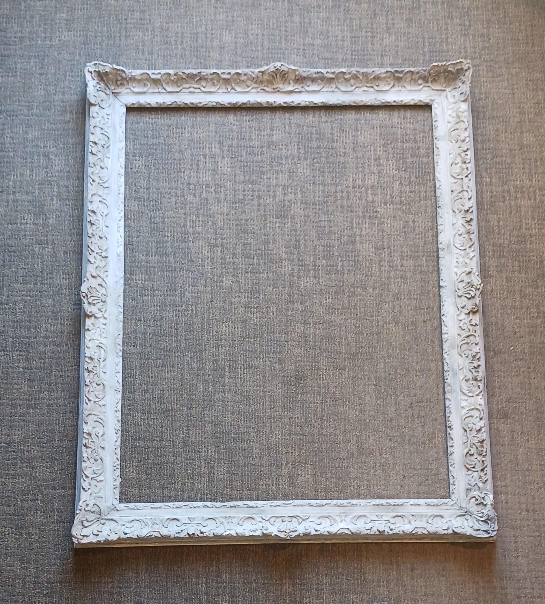 Large Antique French Provincial Style Frame 34 3/4" x 44 1/2" rabbet S showcaseshop (1857)