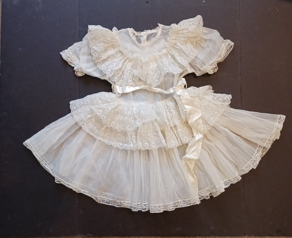 Magnificent Antique Doll Dress or Child's Christening Gown c. 1900