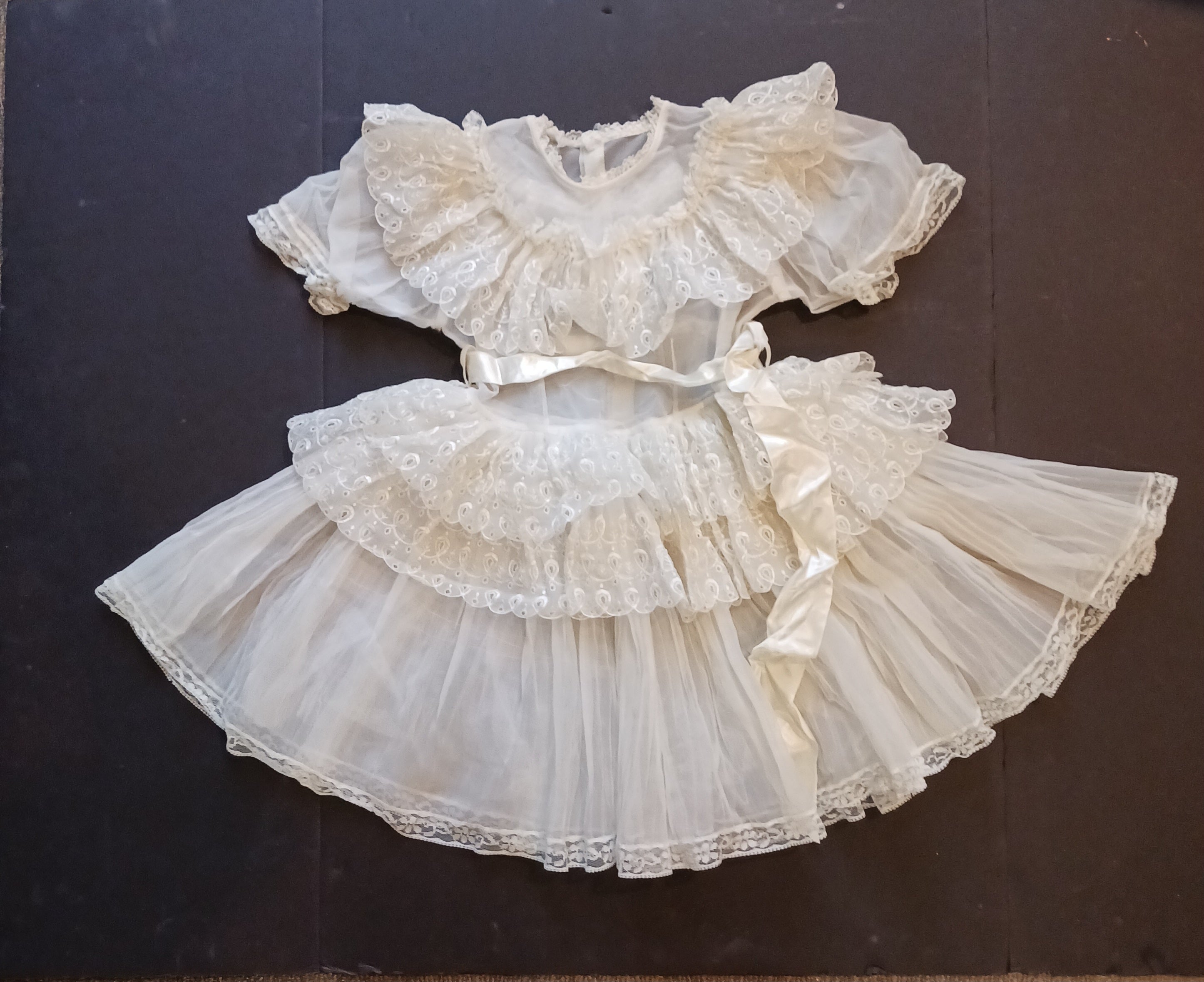 Magnificent Antique Doll Dress or Child's Christening Gown c. 1900