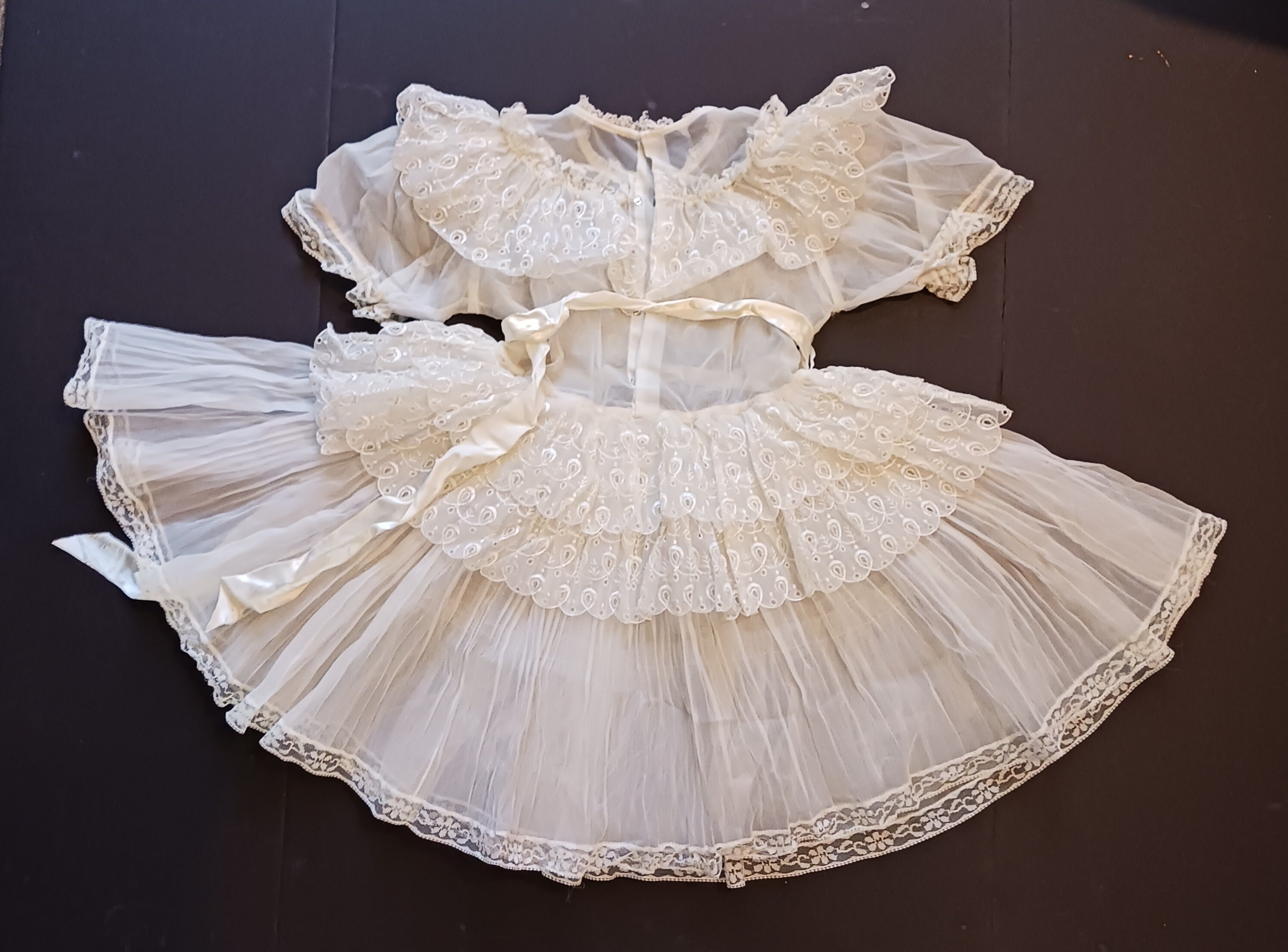 Magnificent Antique Doll Dress or Child's Christening Gown c. 1900
