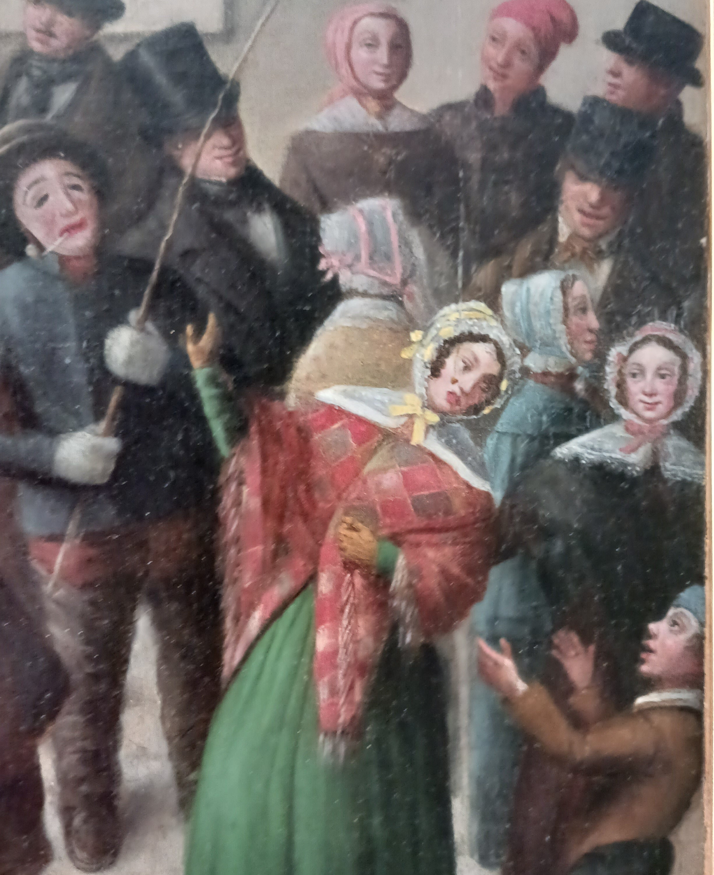 19th Century "Le Jour Du Carnaval" by Muenier Fils French Realist Oil Painting