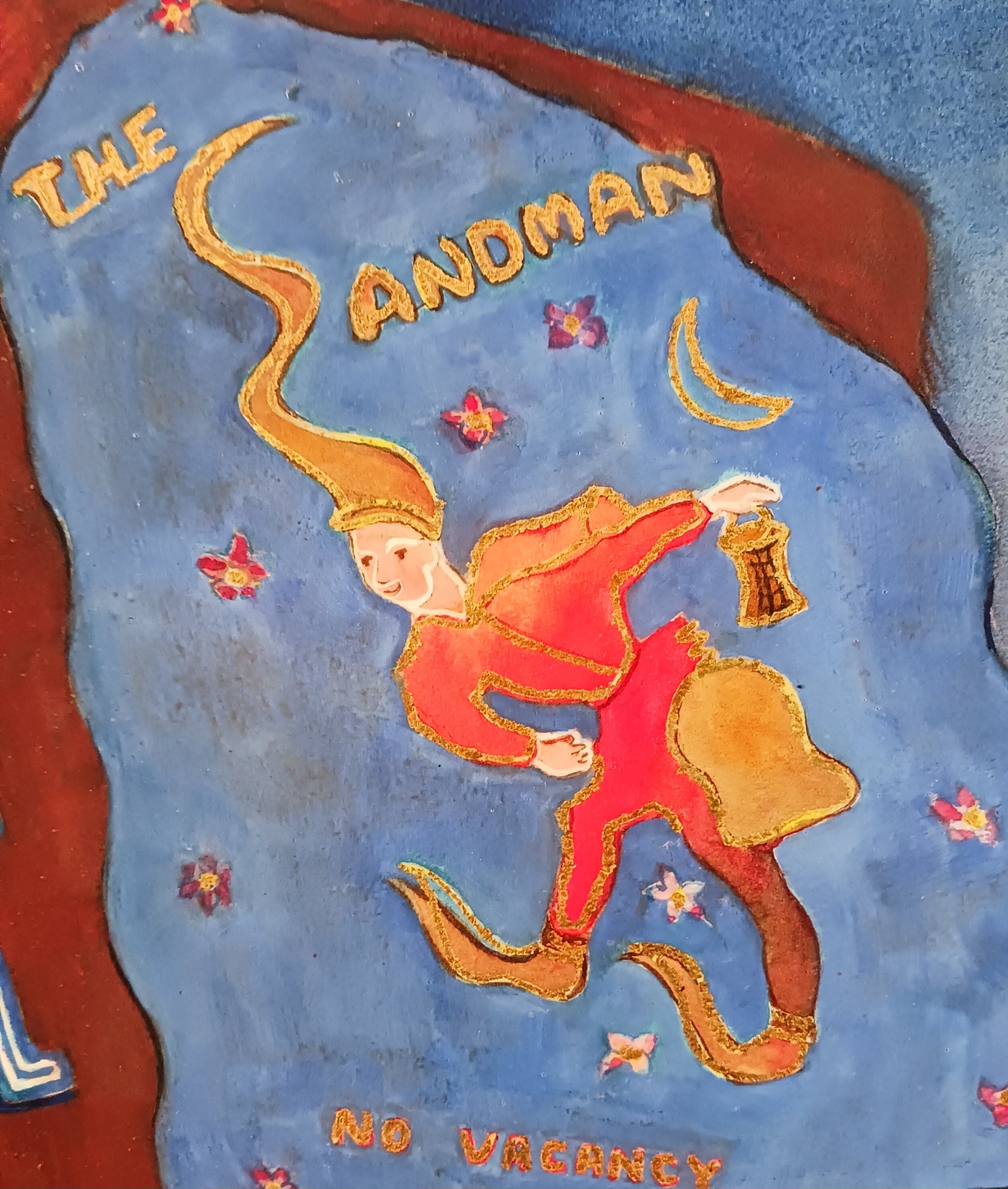The Sandman Motel Watercolor on Board by Debra Thomas Weible