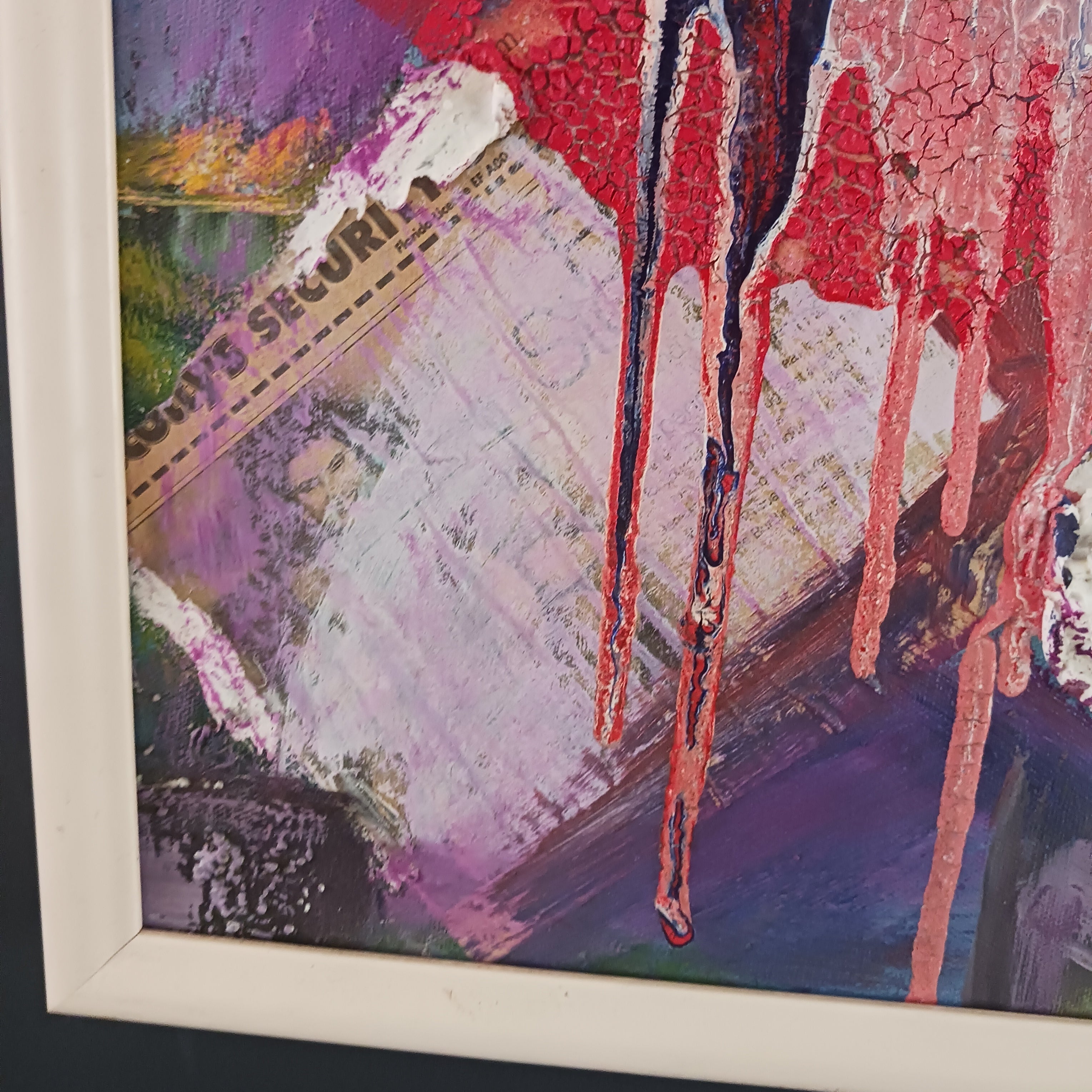 Powerful Mixed Media Painting about September 11 Charlotte May Campbell 2001