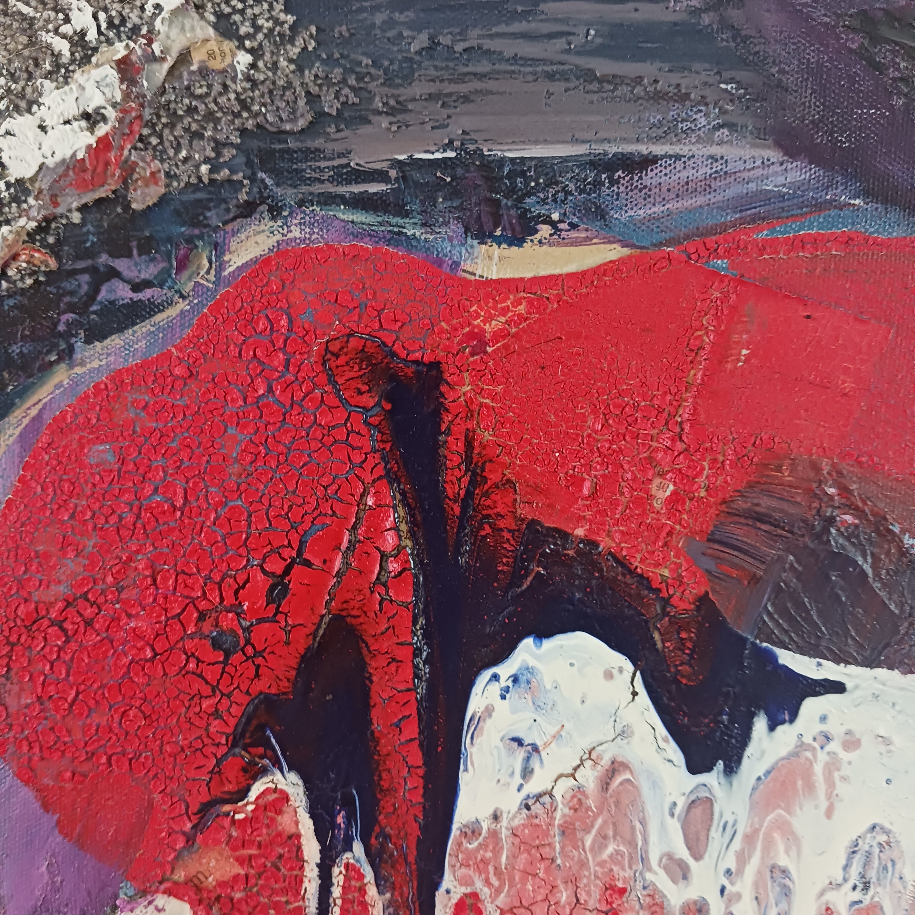 Powerful Mixed Media Painting about September 11 Charlotte May Campbell 2001