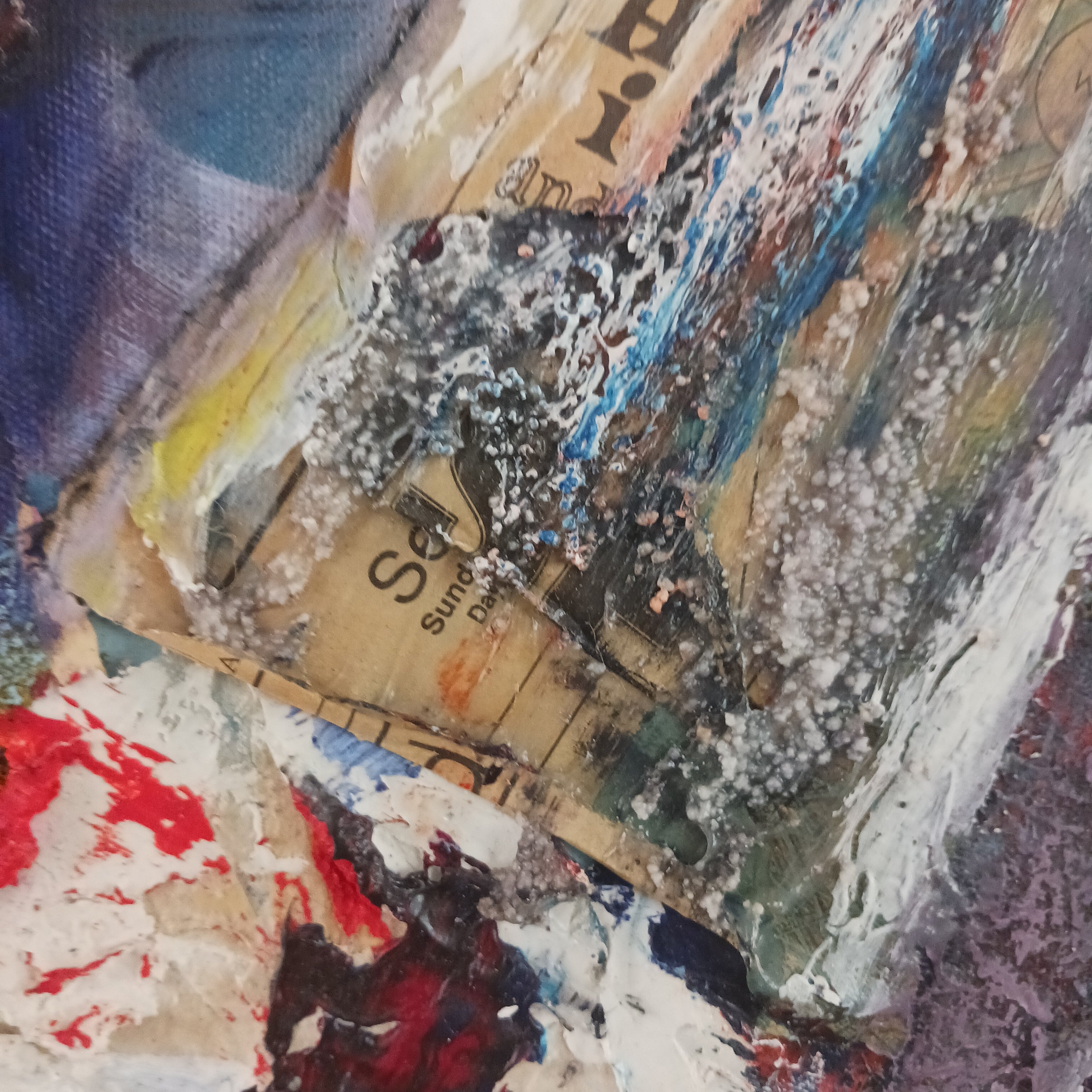 Powerful Mixed Media Painting about September 11 Charlotte May Campbell 2001