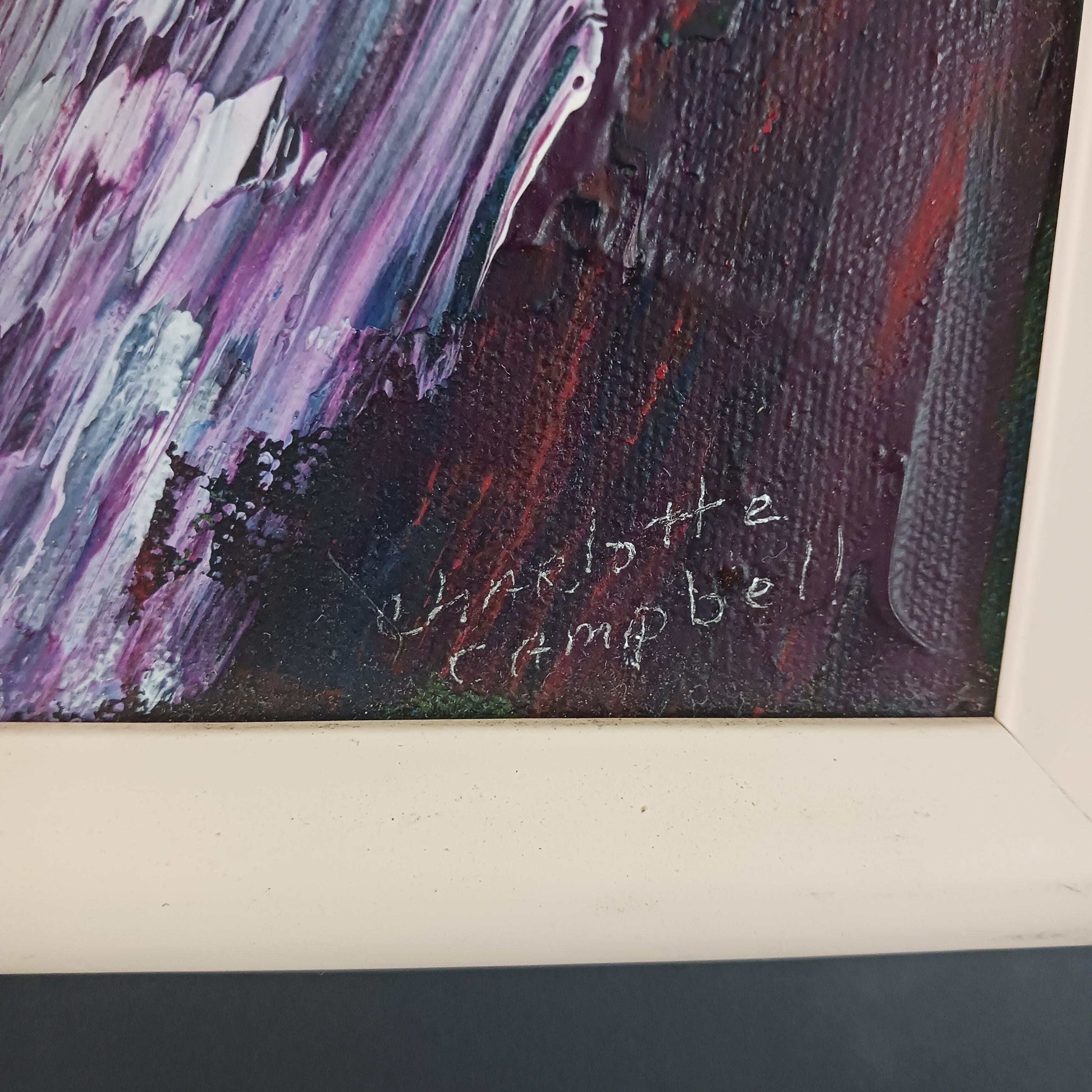 Powerful Mixed Media Painting about September 11 Charlotte May Campbell 2001