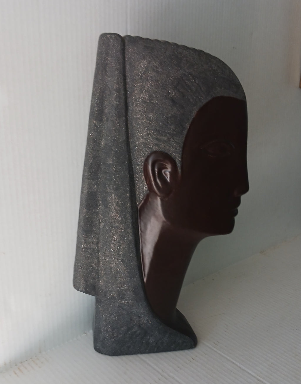 Super Cool Vintage Harris Pottery of Chicago Ceramic Sculpture Egyptian Bust