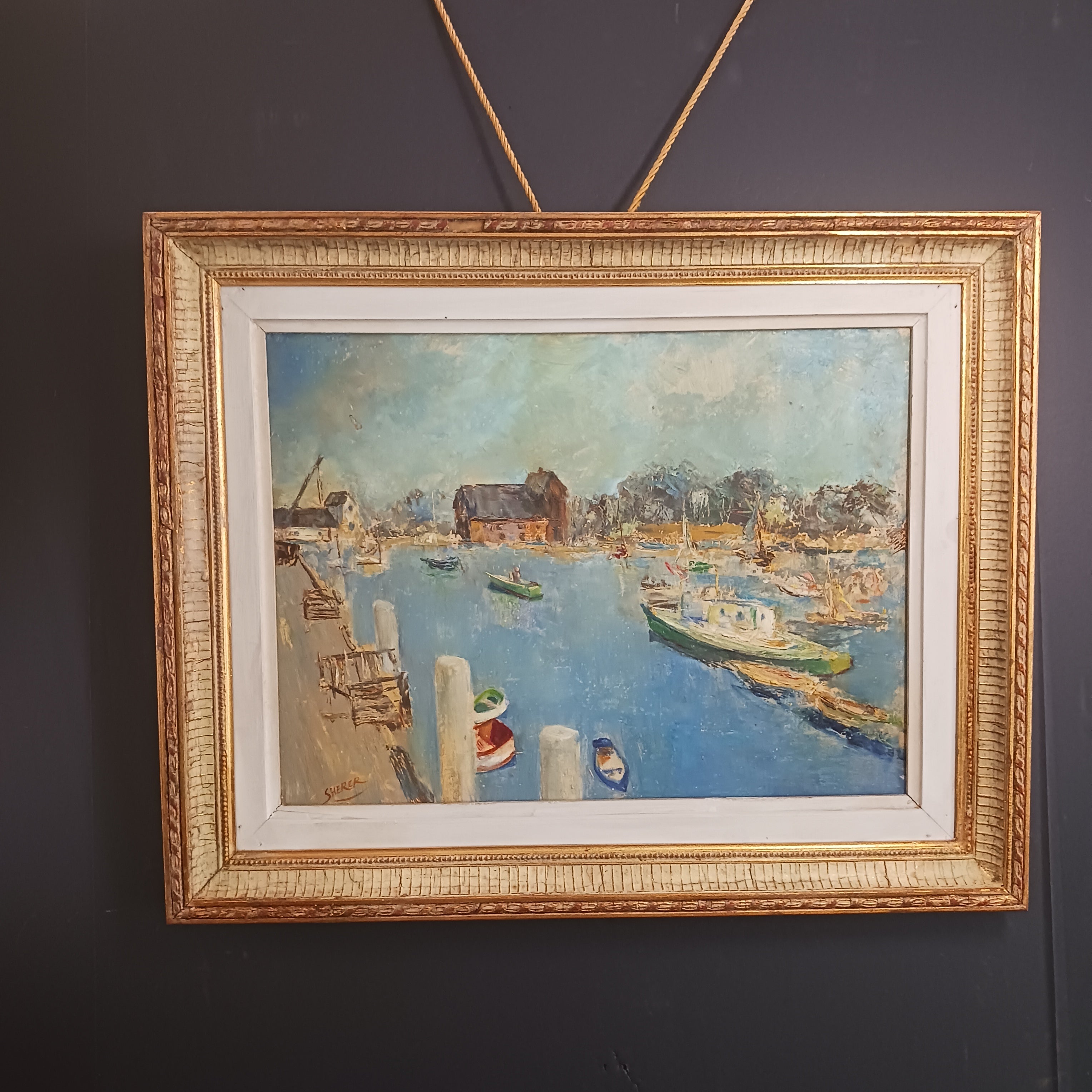 Oil on Board, 1967 by Renslow Parker Sherer "Rockport", Well-listed Artist