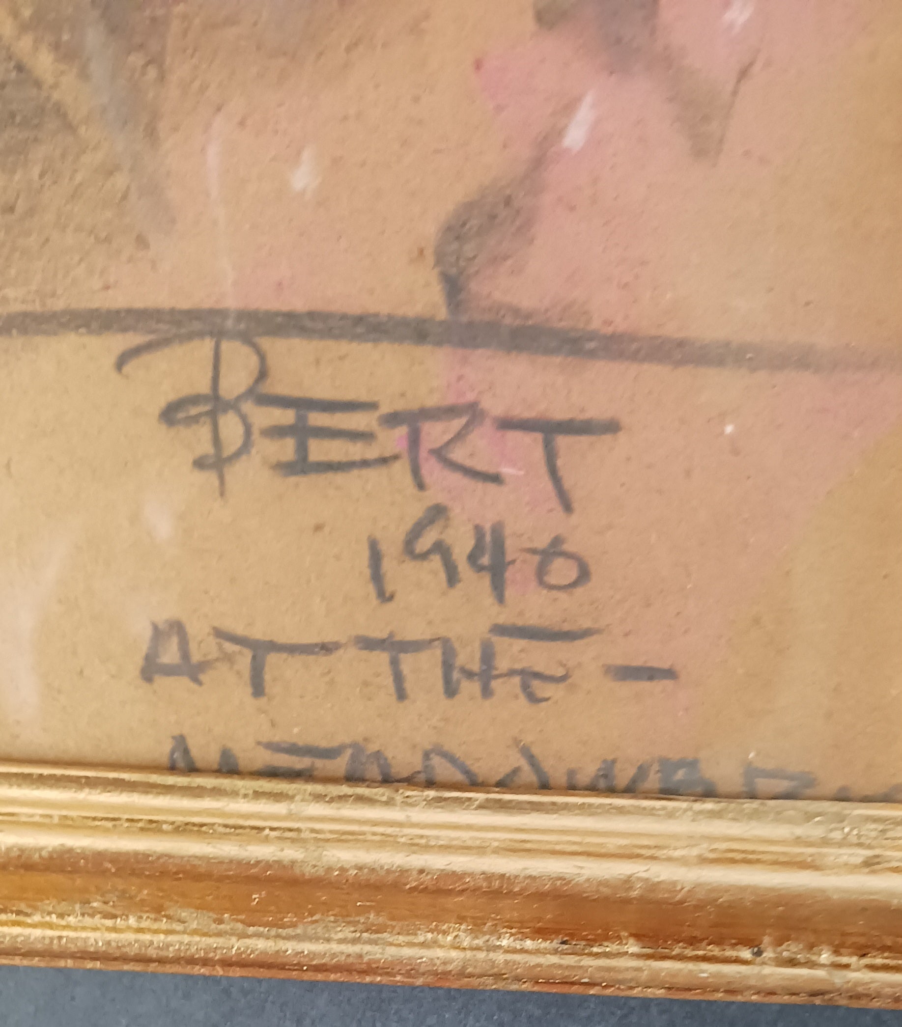 At the Meadowbrook, Historic 40s Ballroom Drawing of Evelyn and George Siebert