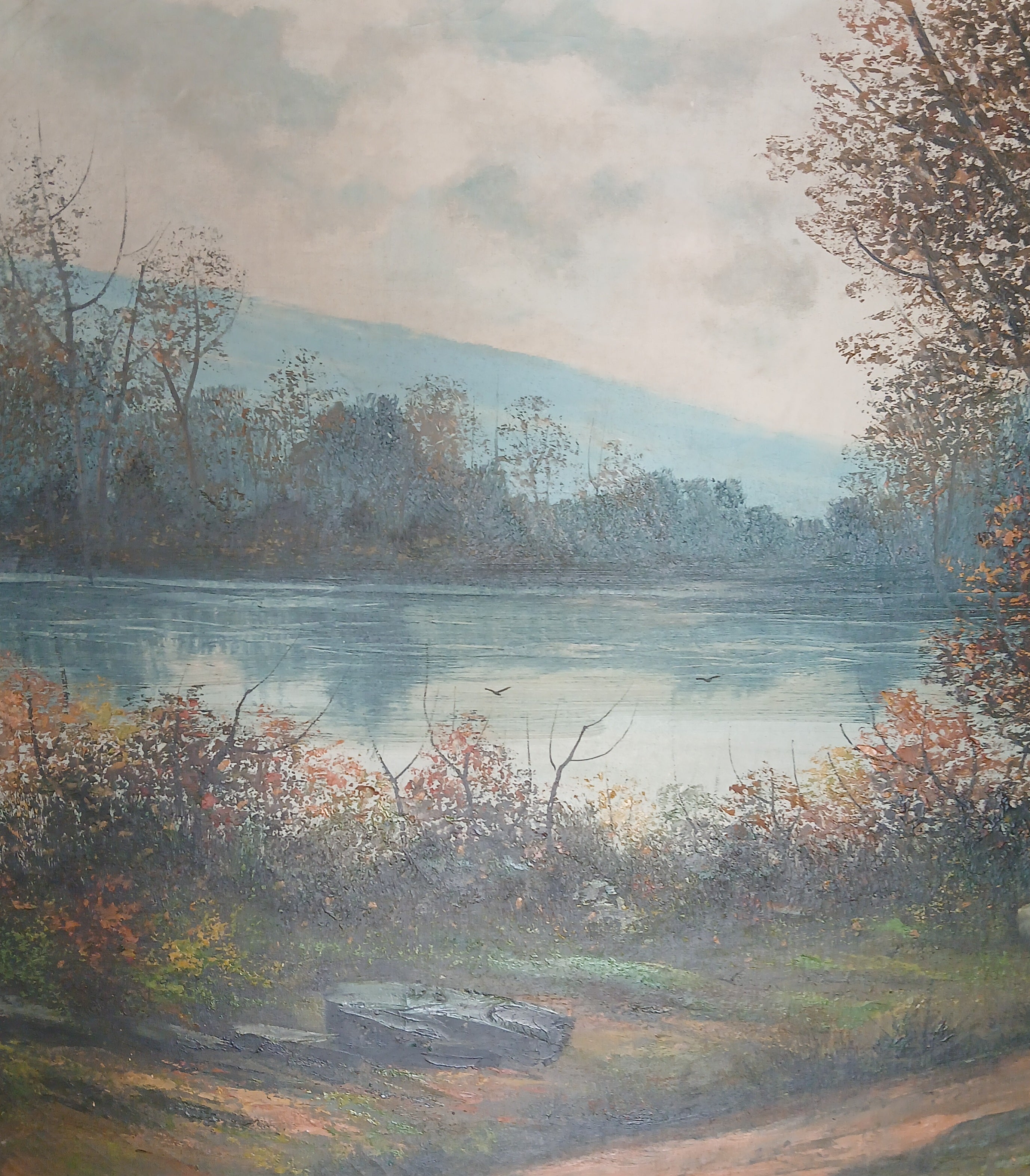Victor Shearer Landscape Oil Painting with Lake - Listed Artist