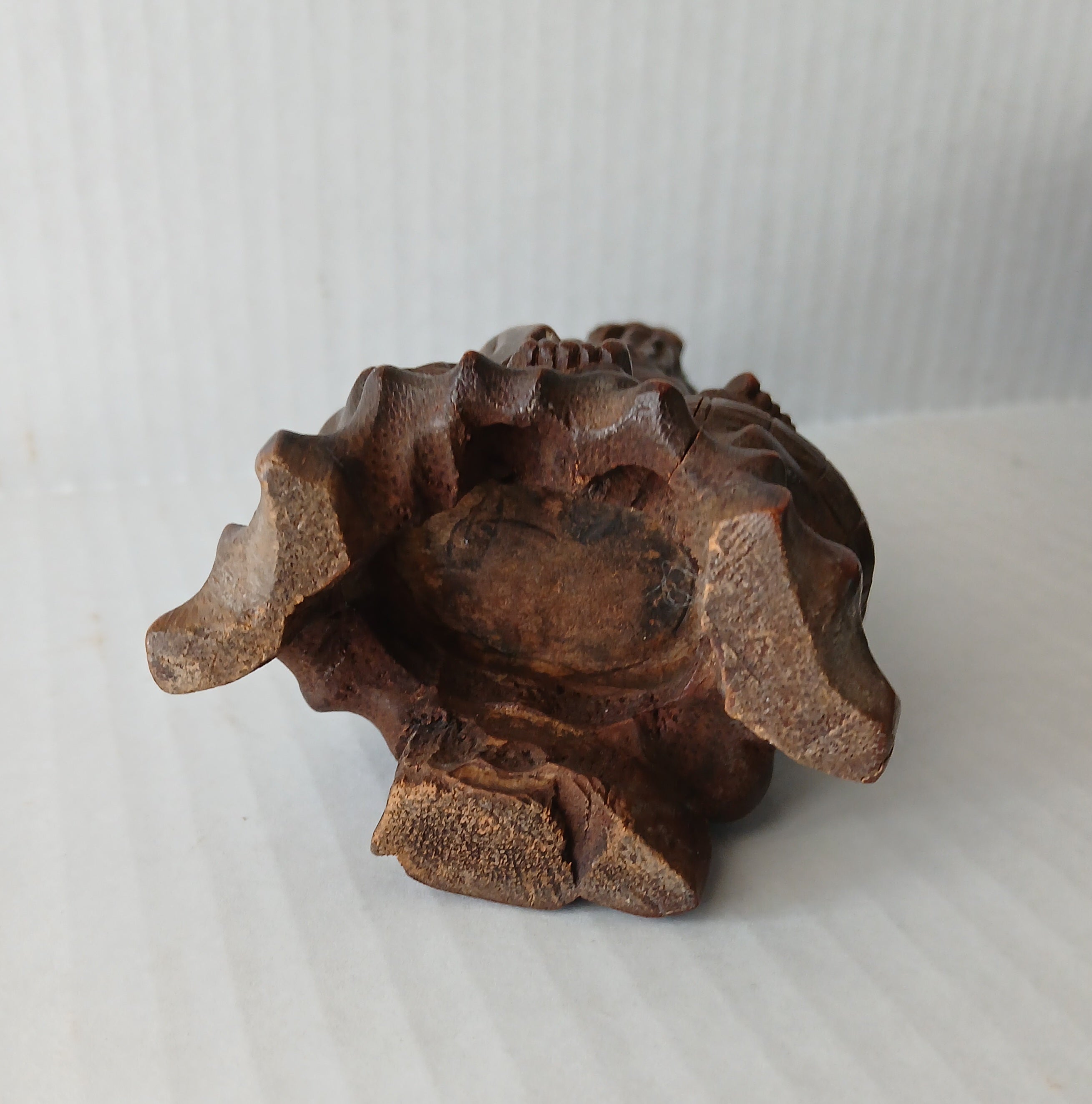 Antique Chinese Carved Wood Figure of an Elderly Man