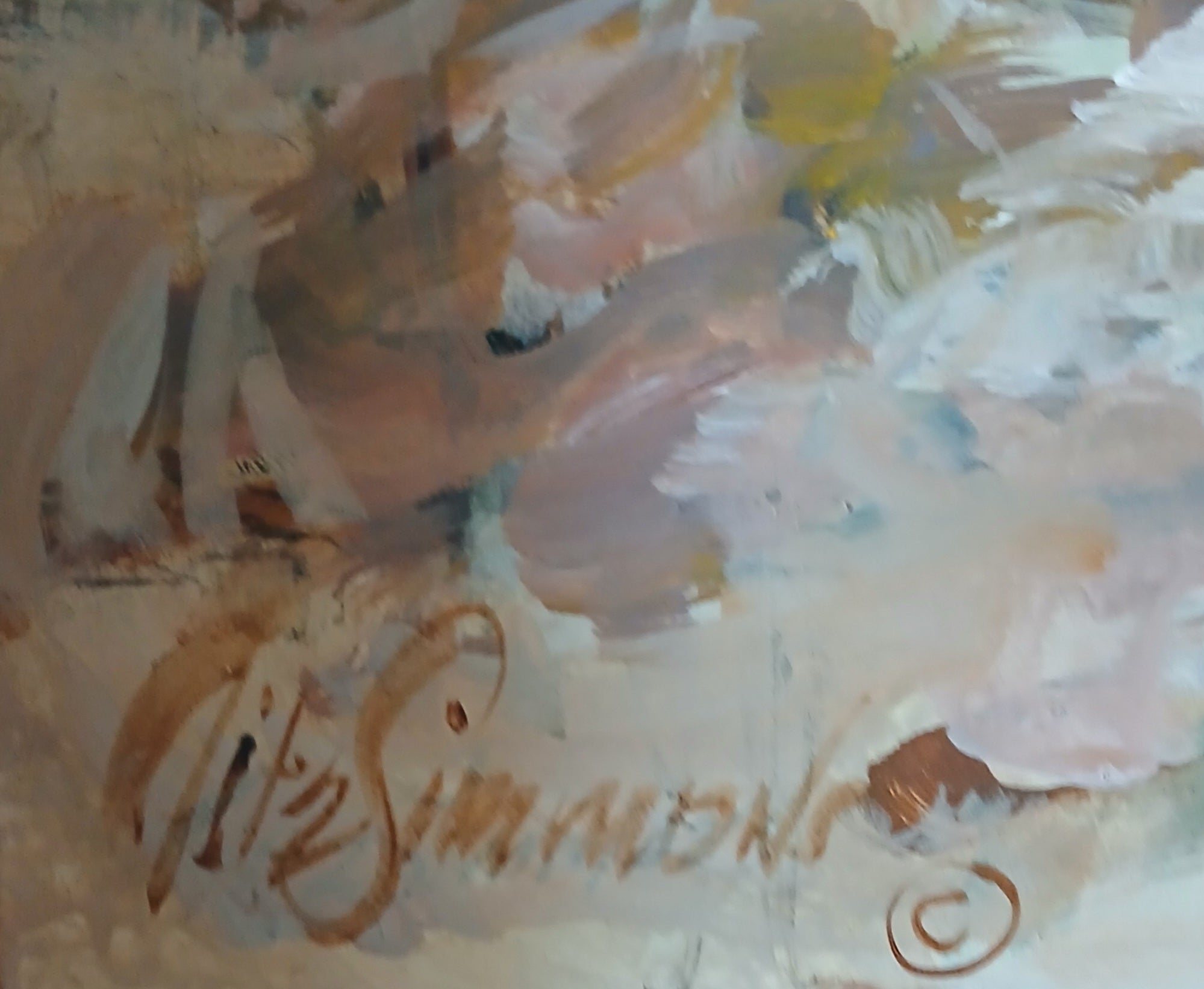 Western Oil on Board "Siesta" by Arthur Fitzsimmons Well-known Listed Artist