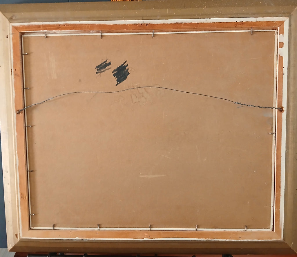 The Blizzard- Oil on canvasboard by Listed Artist Frank Ferruzza c. 1960s