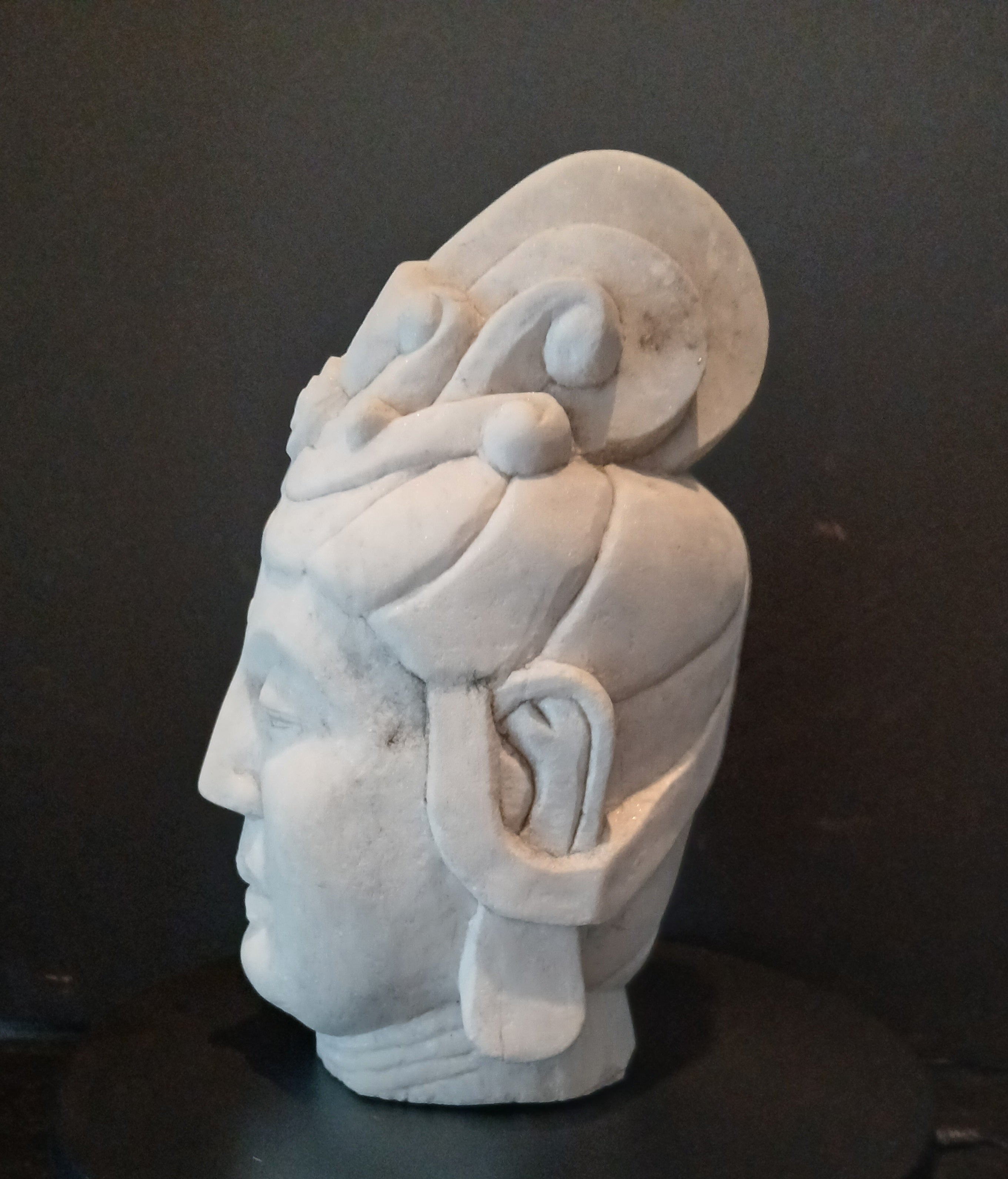 Antique Marble Quan Yin Buddhist Head Museum Quality! Kuan Yin, Guanyin