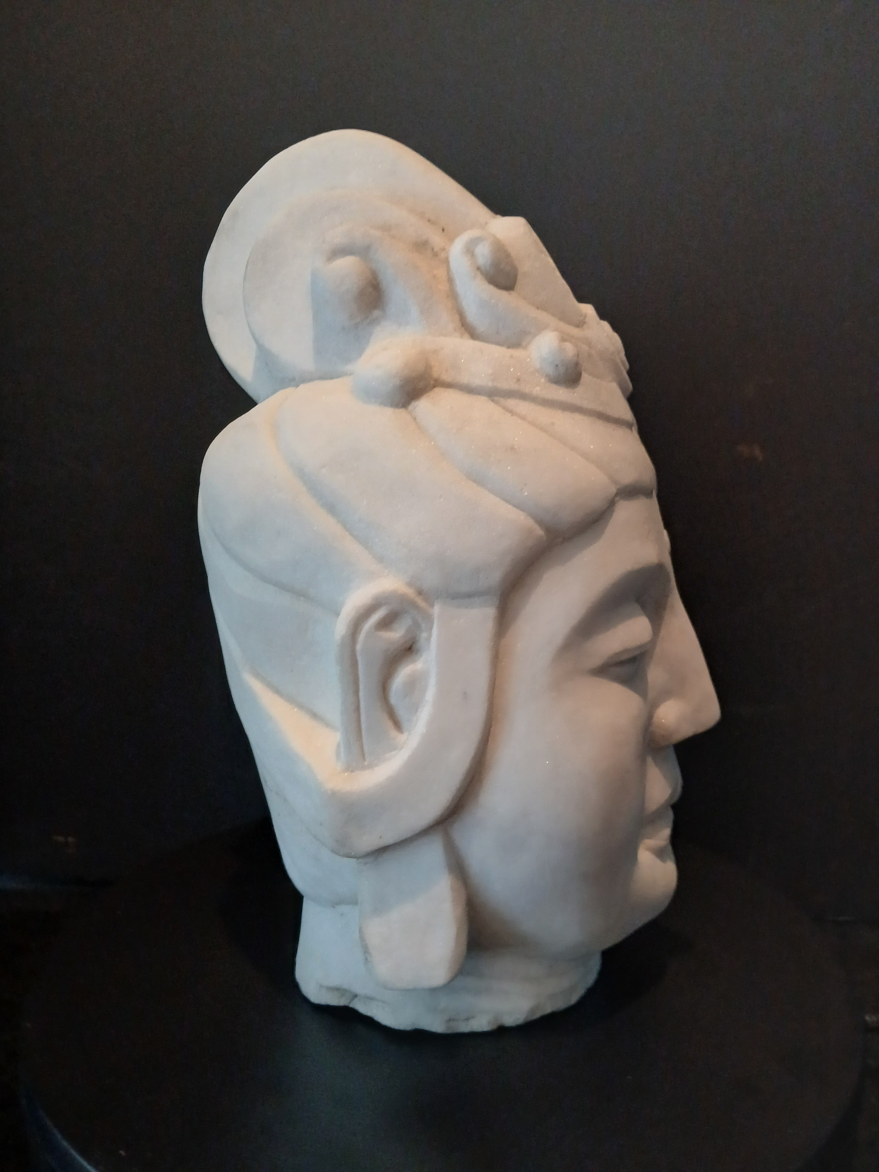 Antique Marble Quan Yin Buddhist Head Museum Quality! Kuan Yin, Guanyin