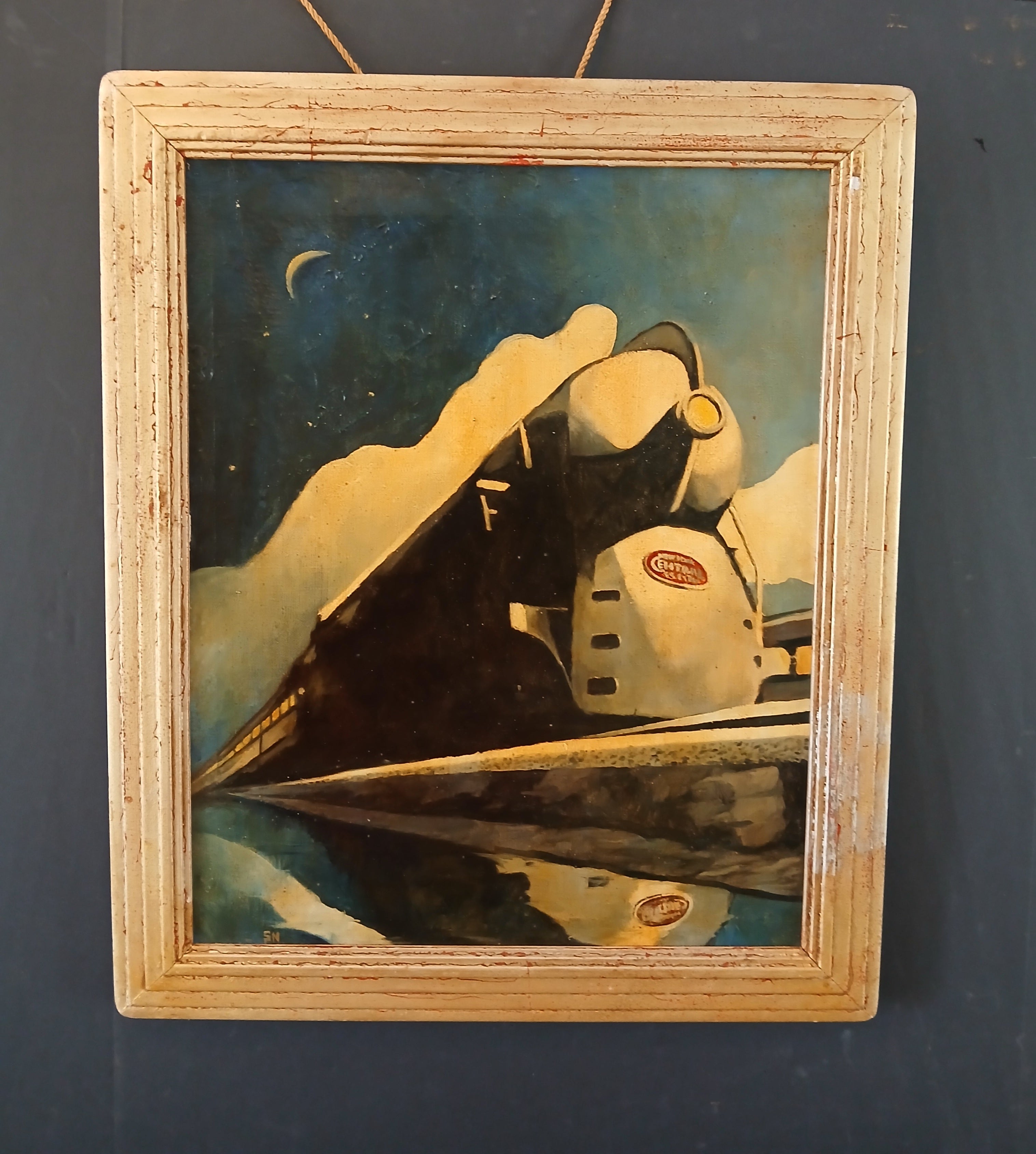 The New 20th Century Limited 1930s Oil on Canvas