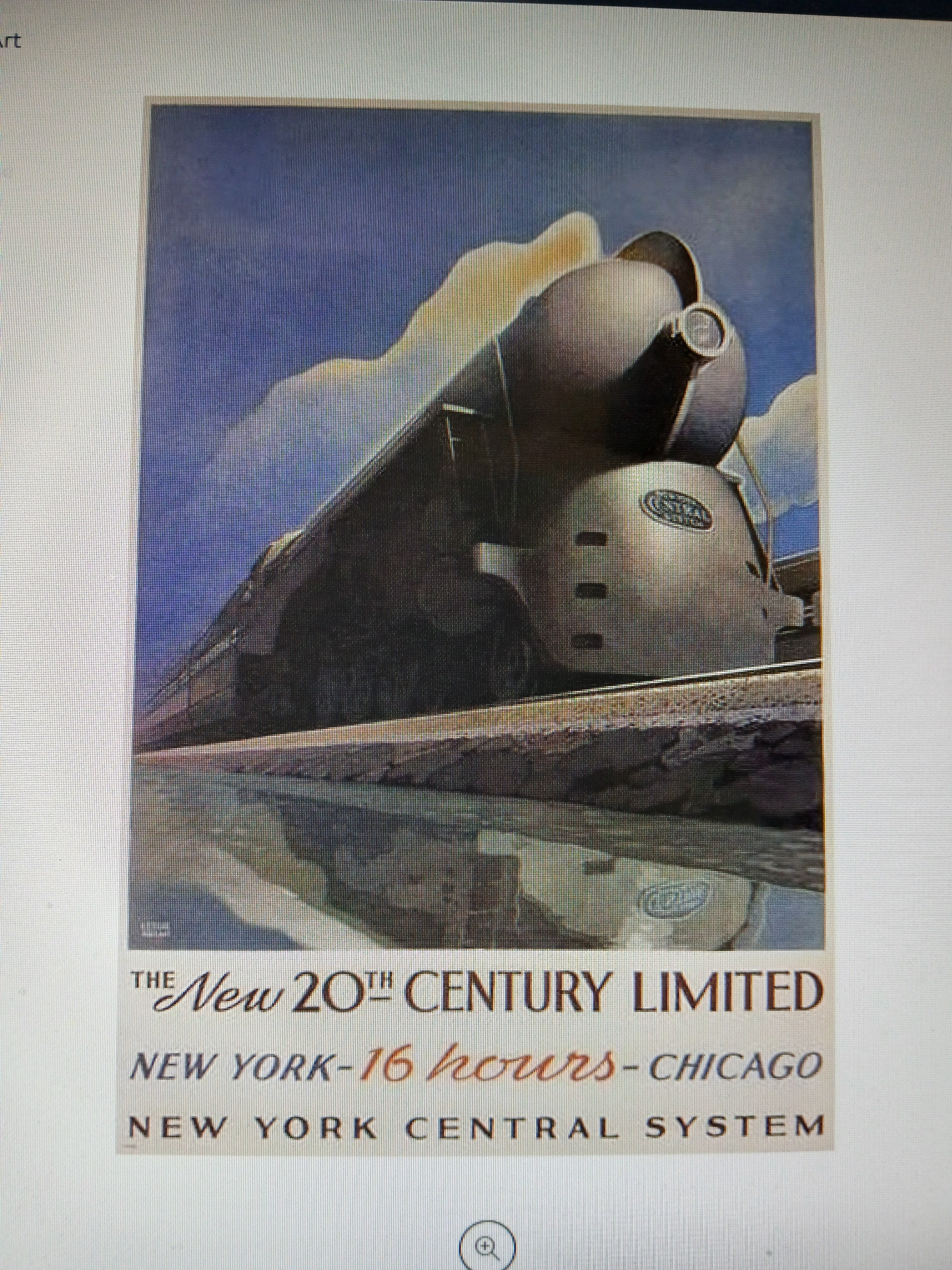 The New 20th Century Limited 1930s Oil on Canvas