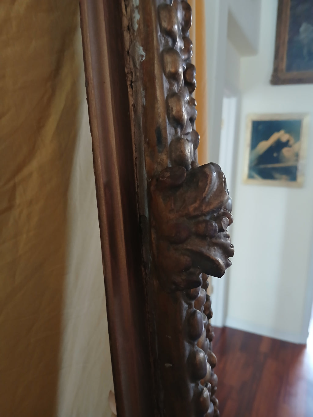 Magnificent Spanish Baroque Picture Frame 19th Century 3' x 6' !