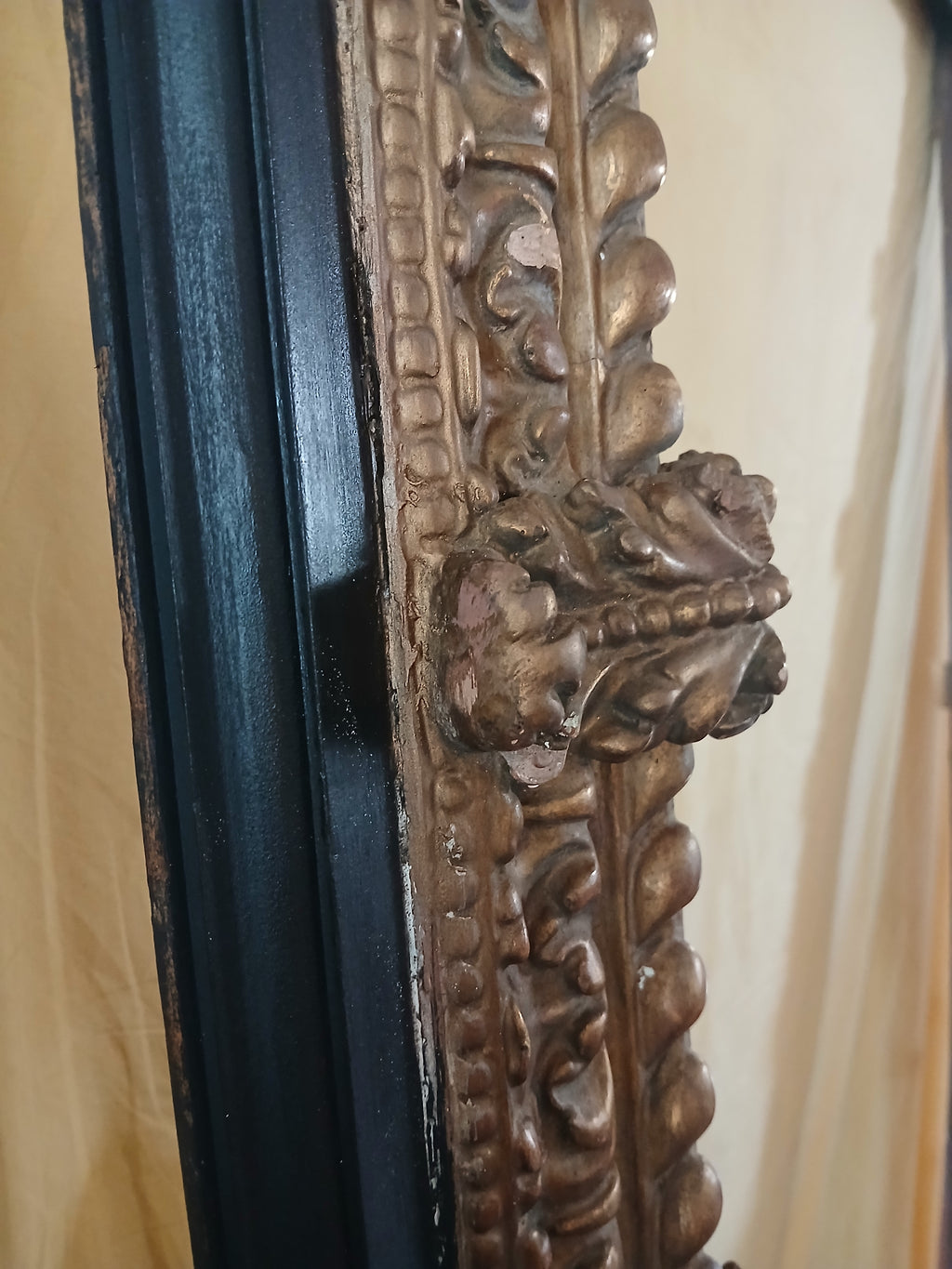 Magnificent Spanish Baroque Picture Frame 19th Century 3' x 6' !