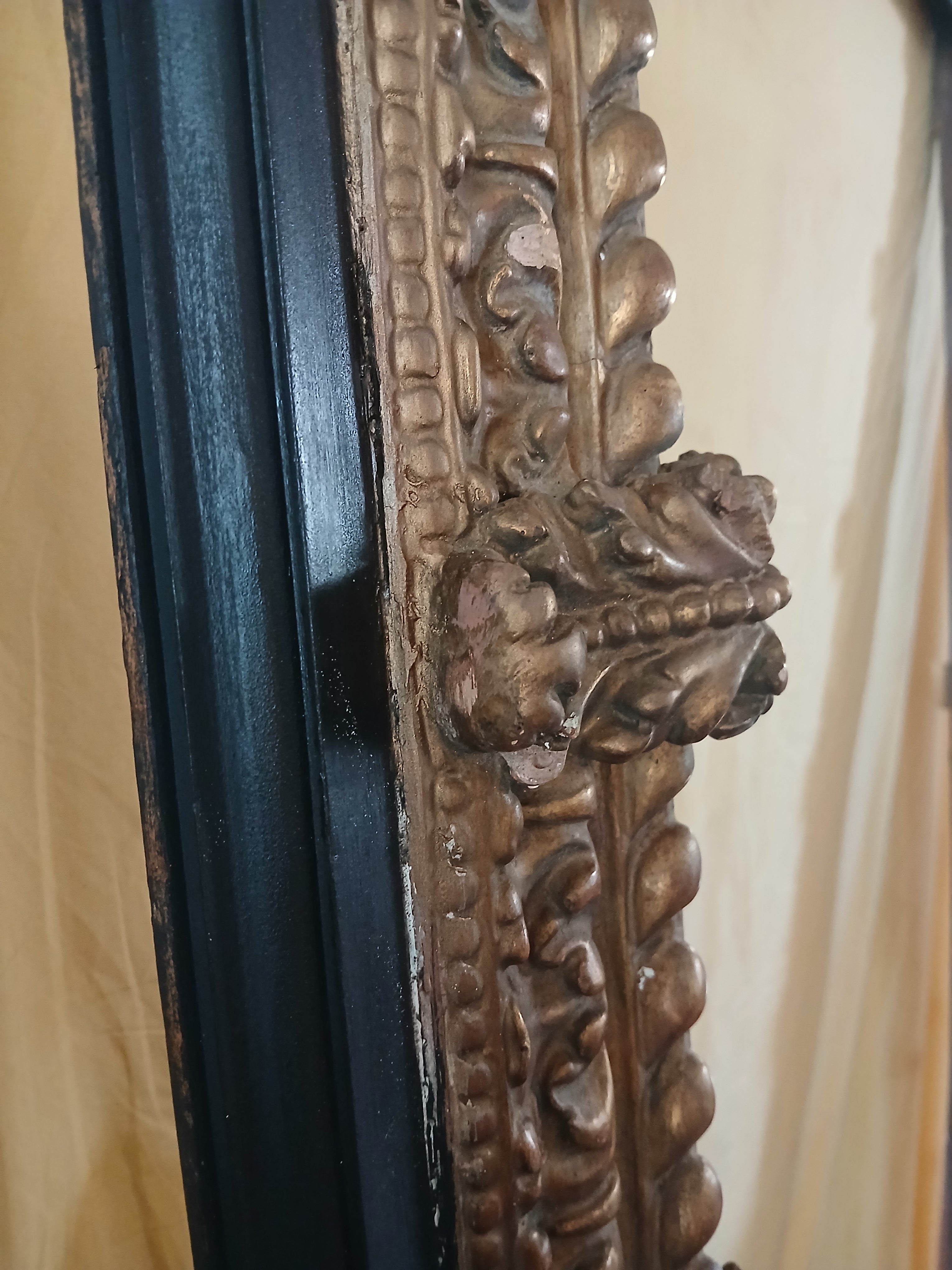 Magnificent Spanish Baroque Picture Frame 19th Century 3' x 6' !