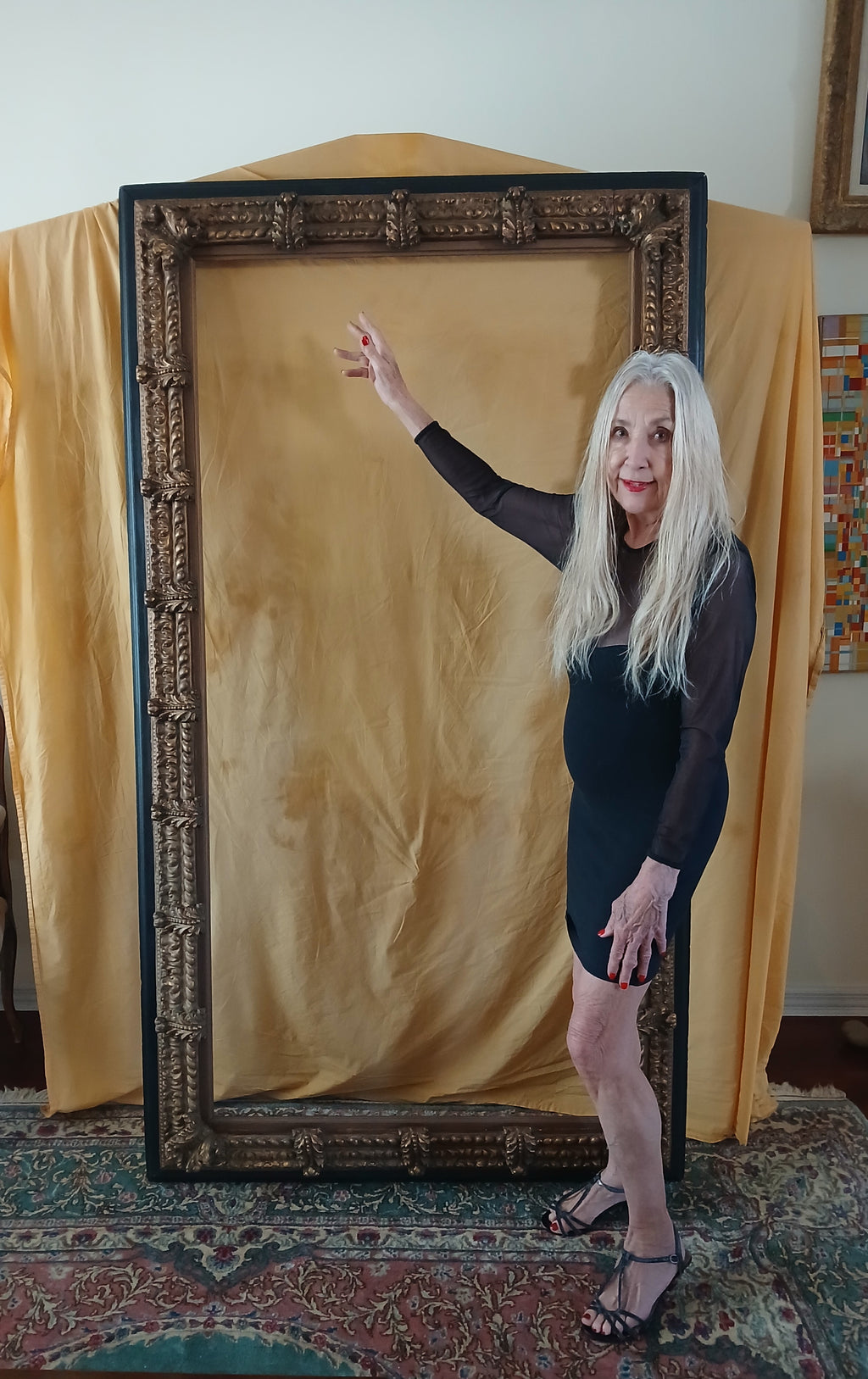 Magnificent Spanish Baroque Picture Frame 19th Century 3' x 6' !