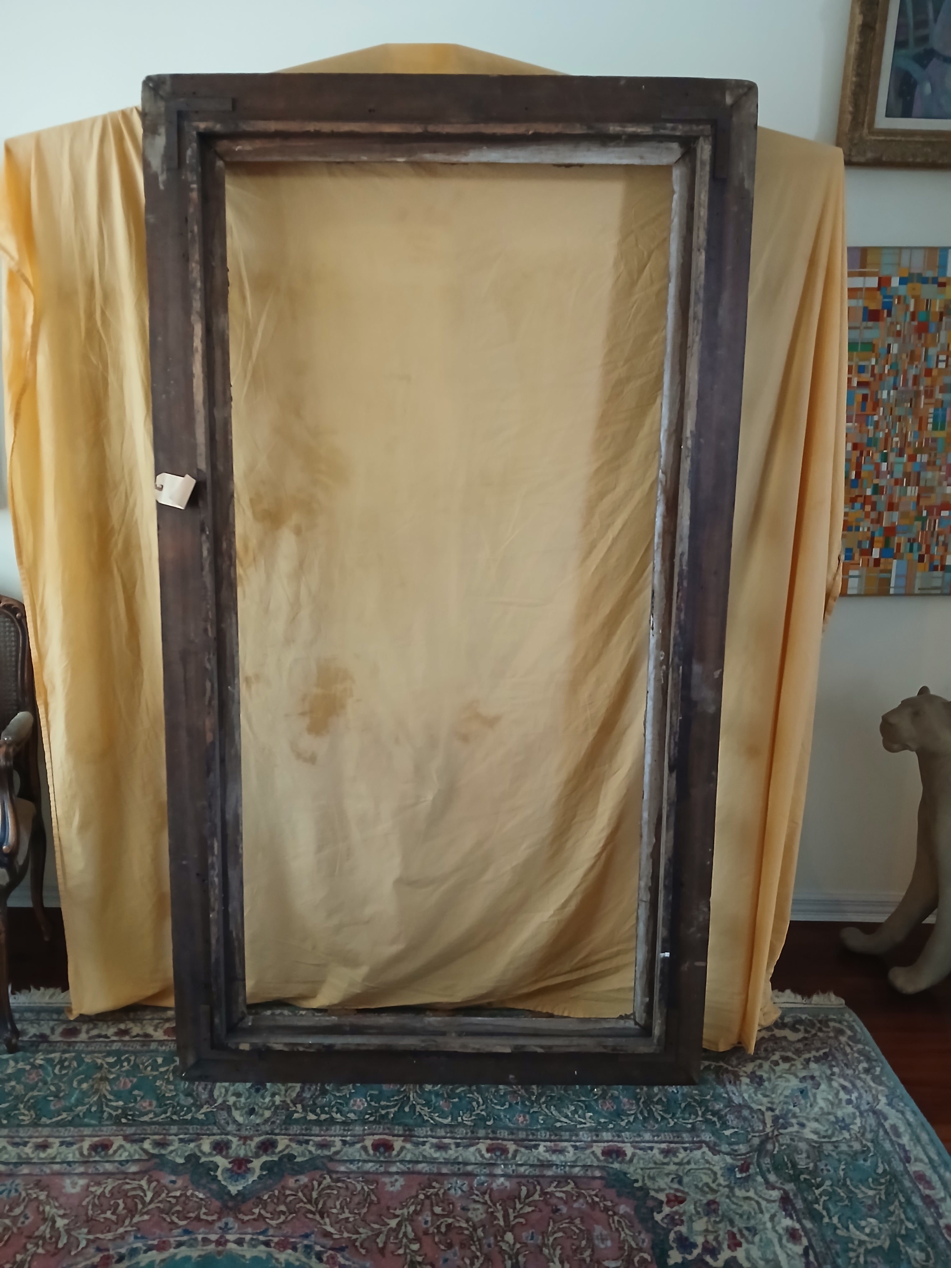 Magnificent Spanish Baroque Picture Frame 19th Century 3' x 6' !