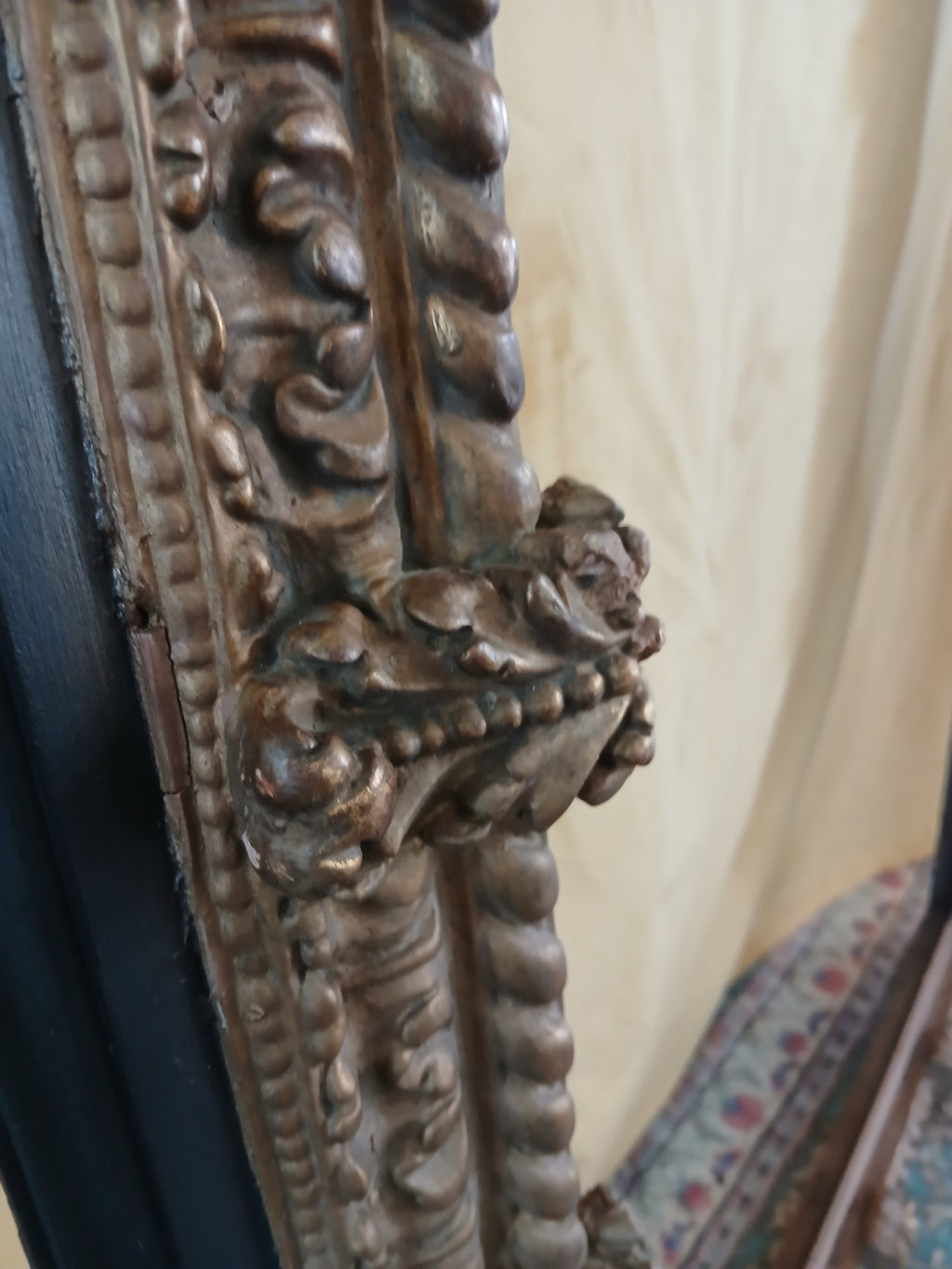 Magnificent Spanish Baroque Picture Frame 19th Century 3' x 6' !