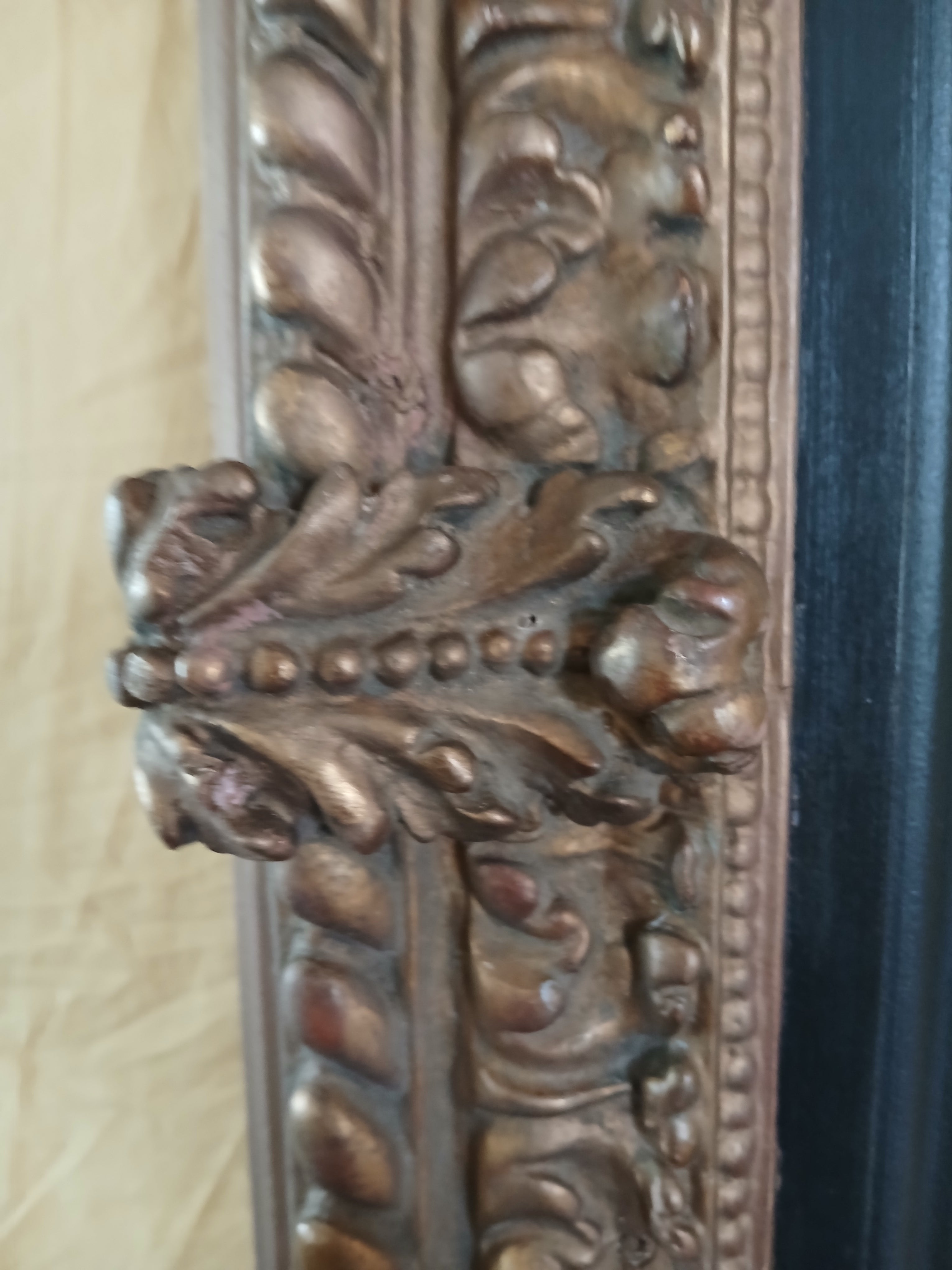 Magnificent Spanish Baroque Picture Frame 19th Century 3' x 6' !