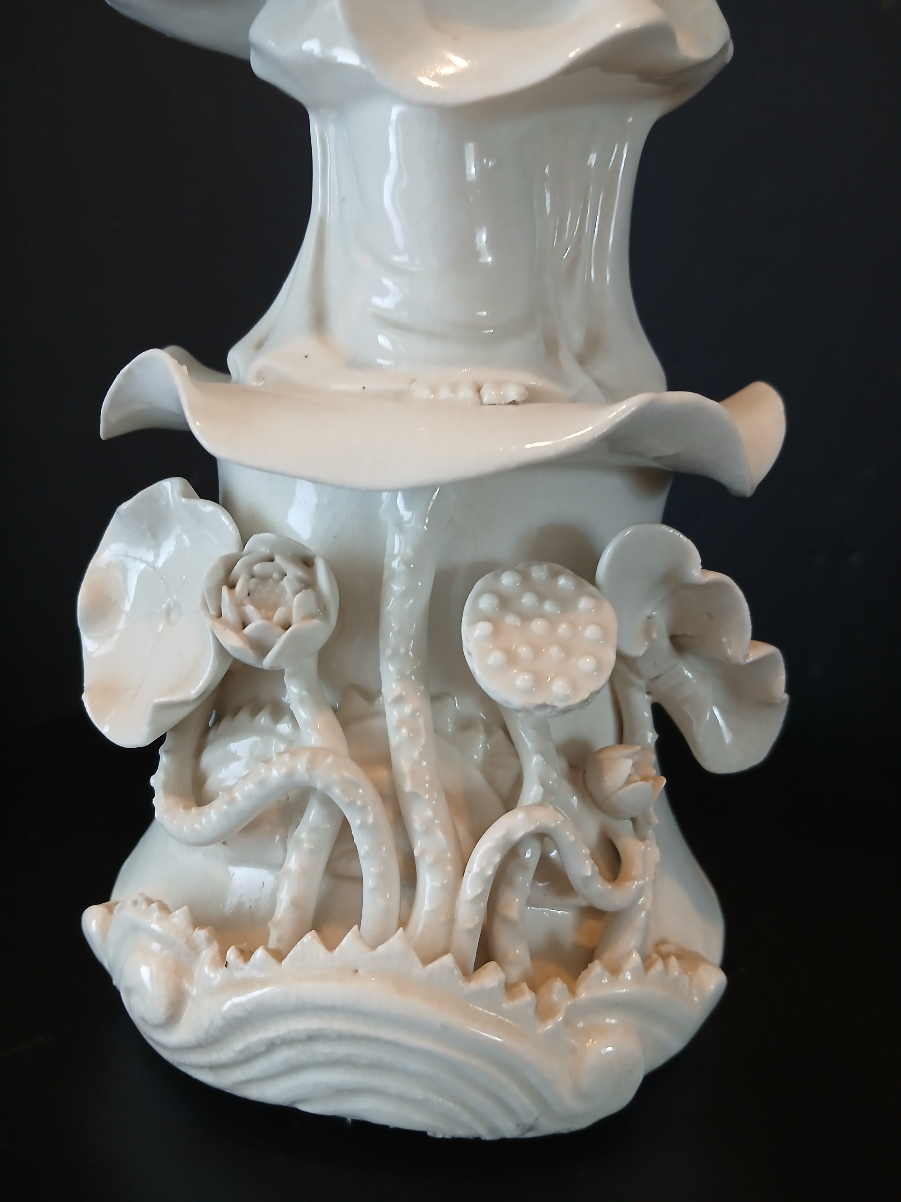 Truly Majestic Kwan Yin Guanyin Vintage Blanc de Chine 17" Tall!
