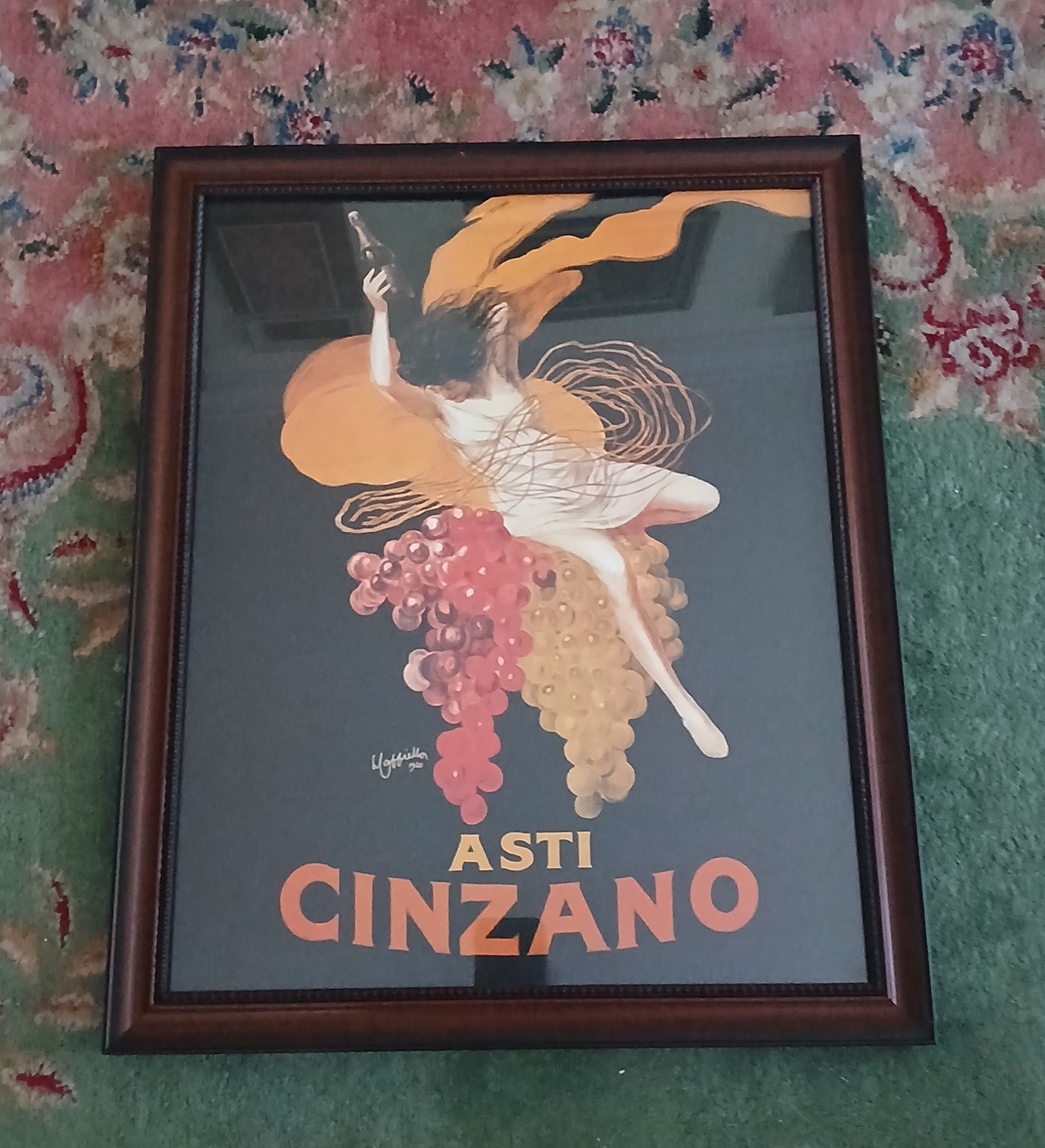 Four Decorative French and Italian Posters Handsomely Framed