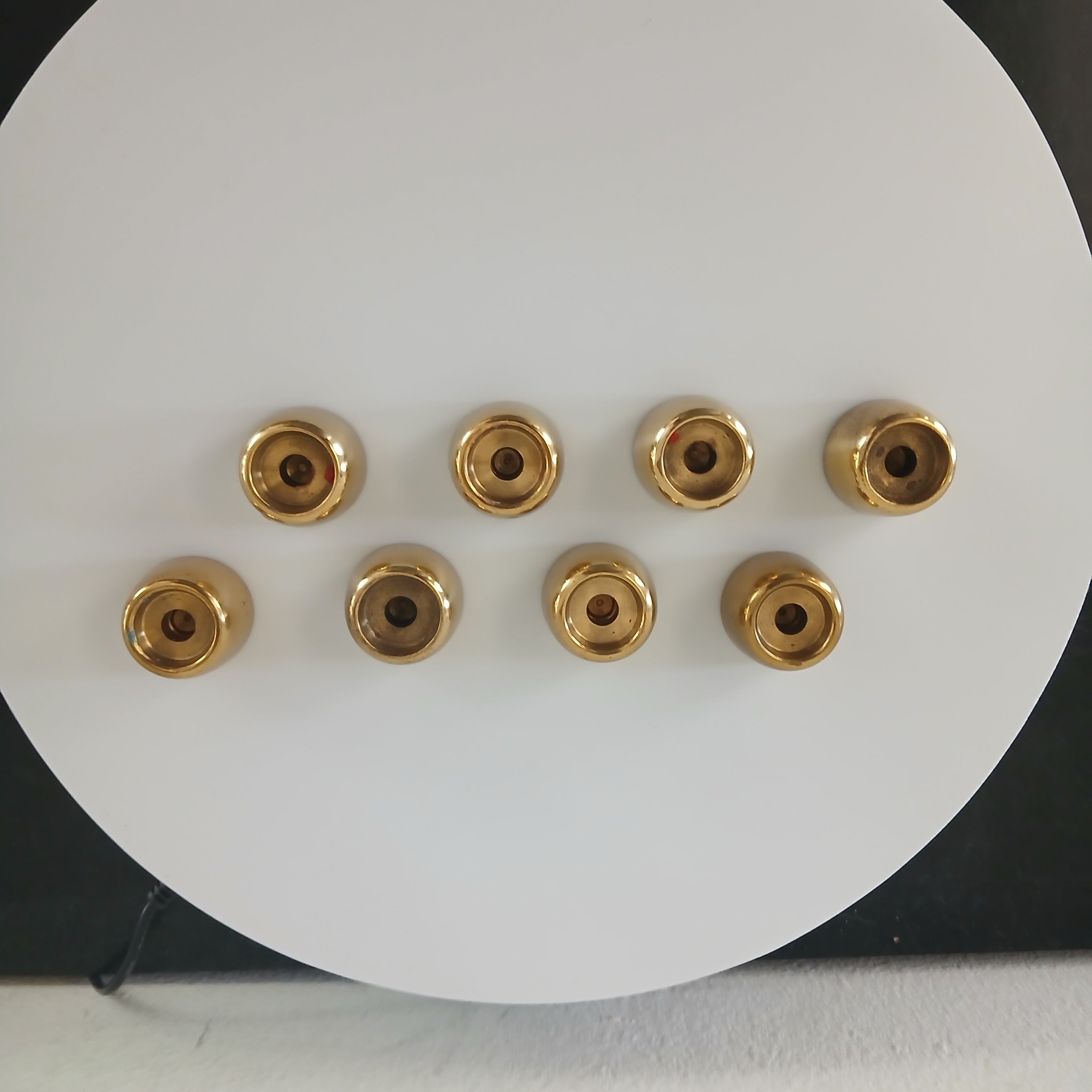 Set of Eight Hans-Agne Jakobsson Brass Candlestick Holders 1960s Swedish Design
