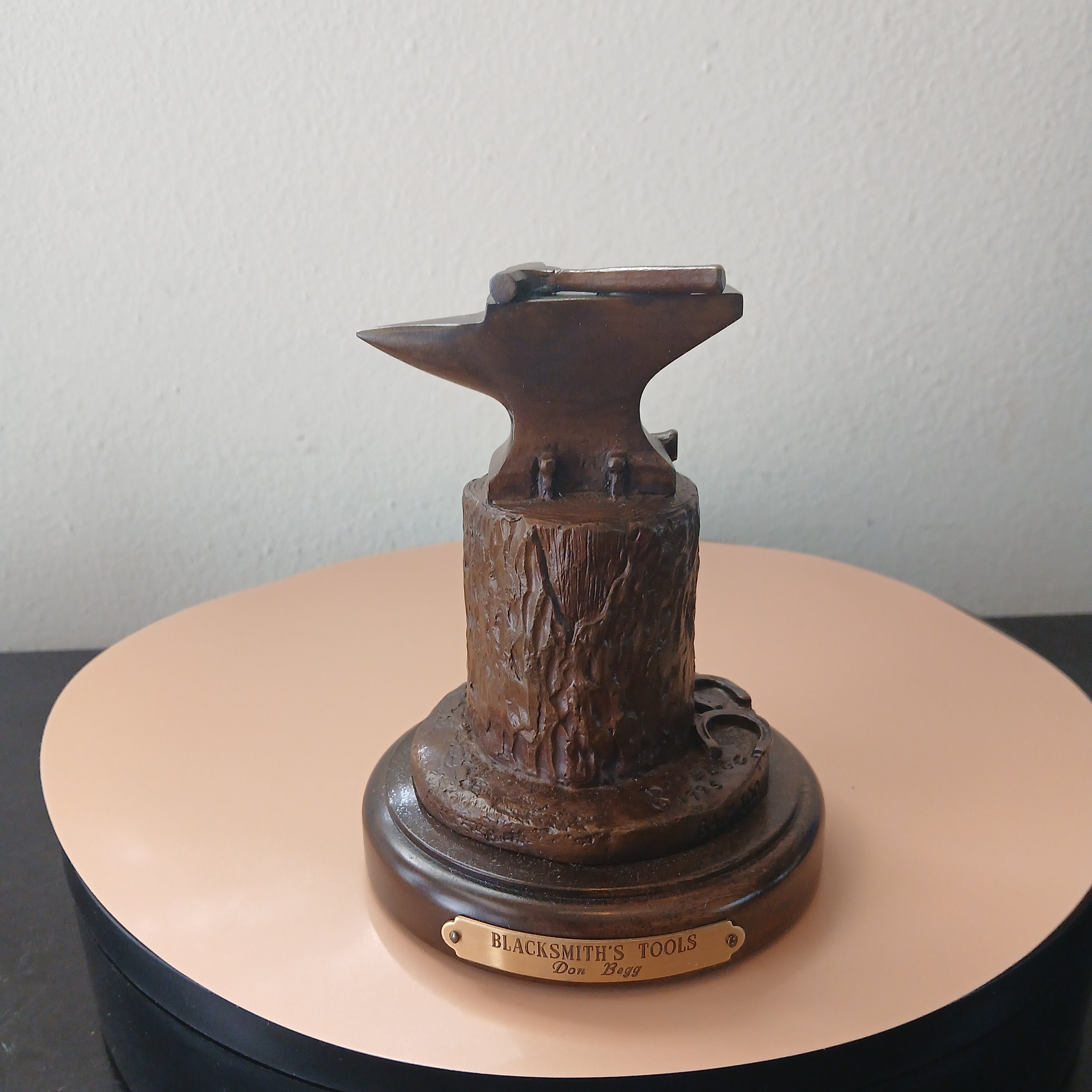 Historical Bronze Sculpture -Blacksmith's Tools- by Canadian Artist Don Begg