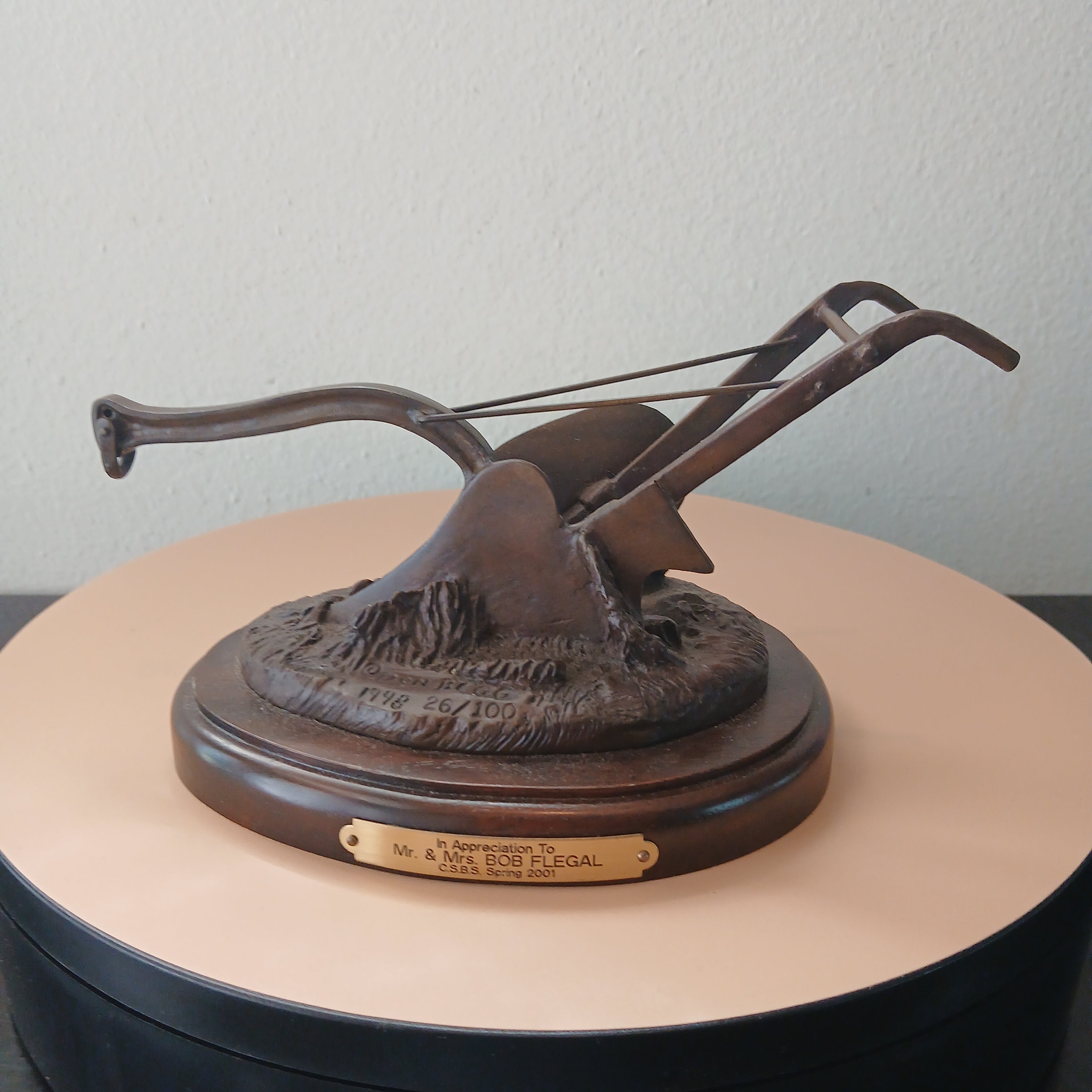 Historical Bronze Sculpture -Breaking New Ground - by Canadian Artist Don Begg