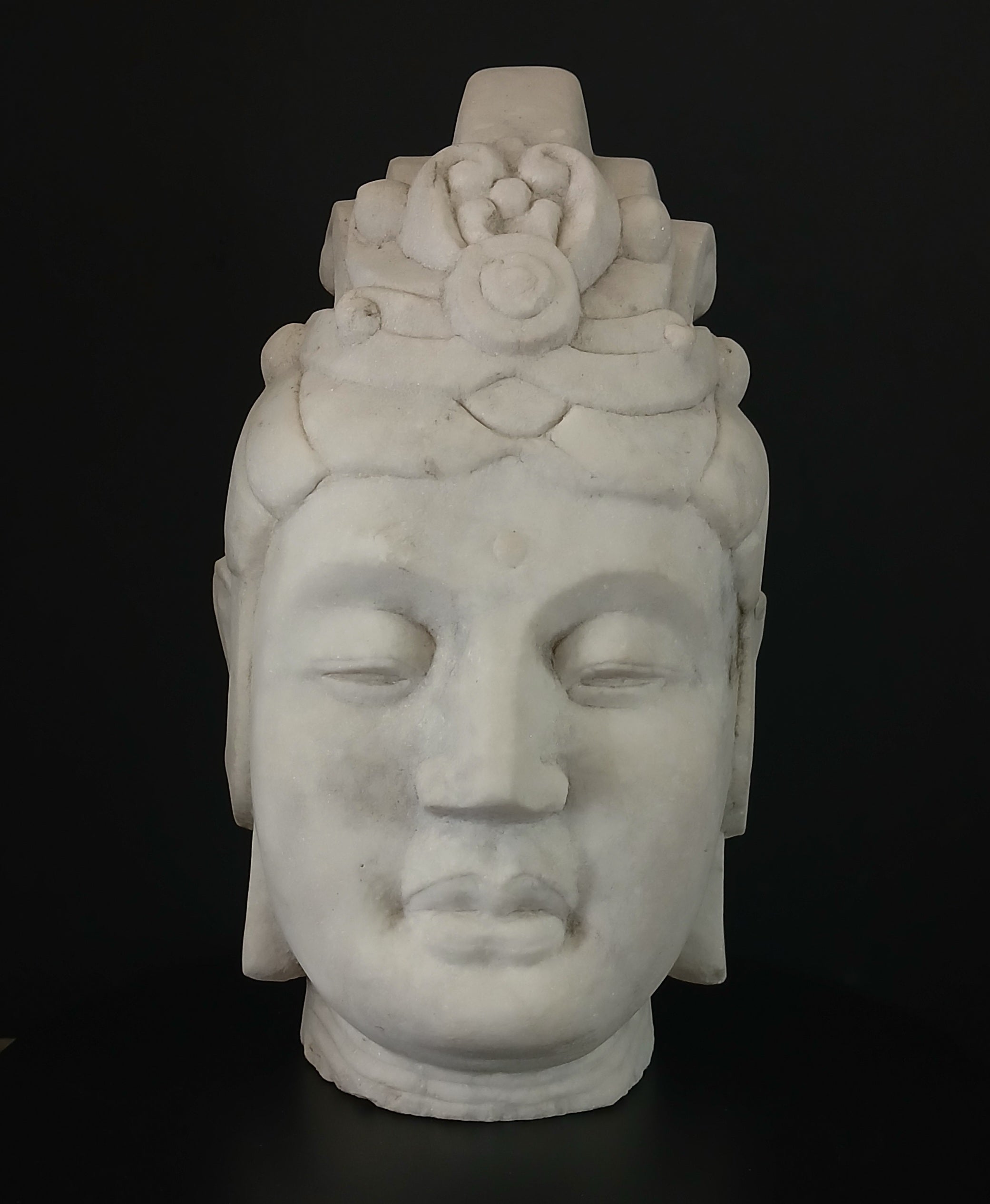 Antique Marble Quan Yin Buddhist Head Museum Quality! Kuan Yin, Guanyin