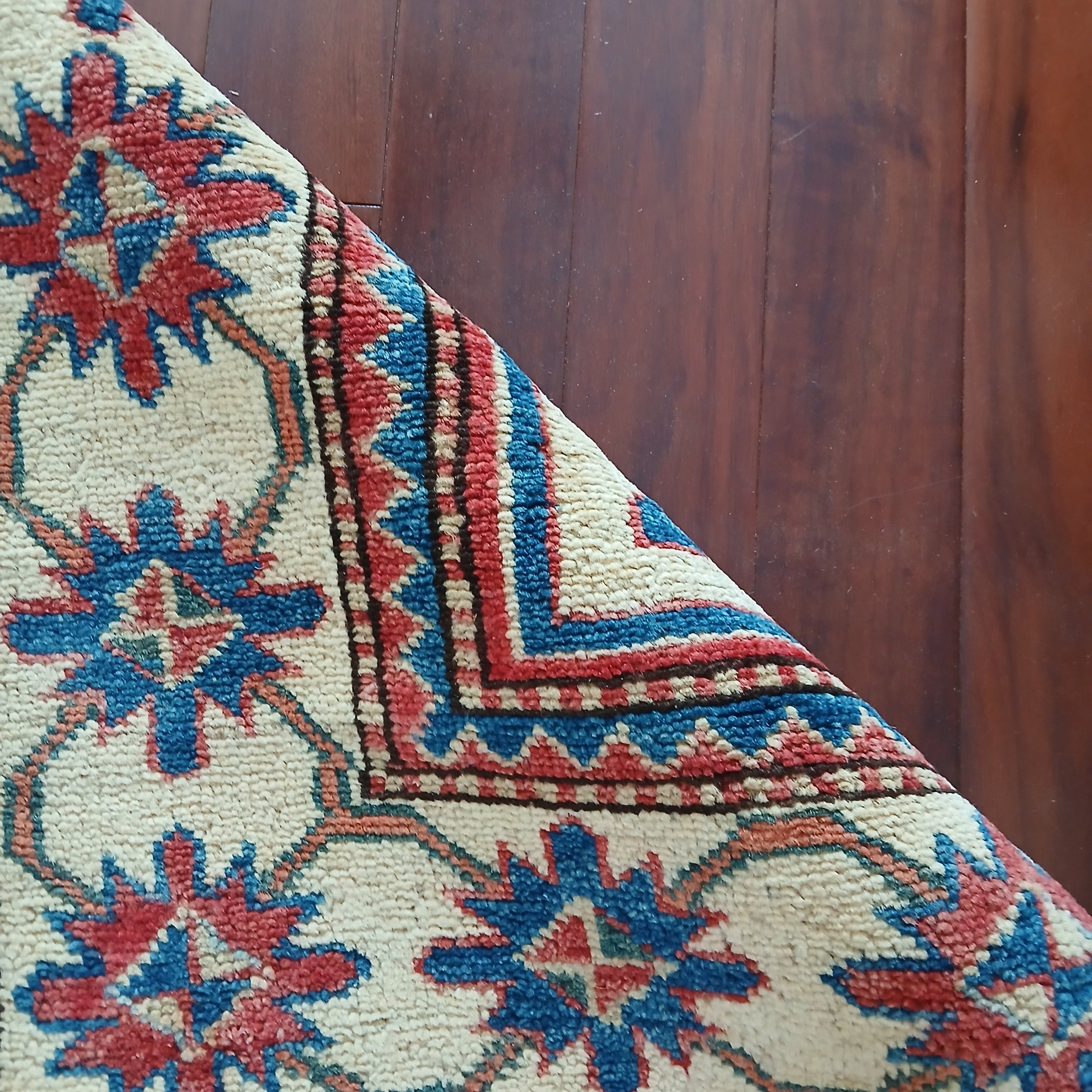 Gorgeous Vintage Eagle Kazak Rug Handmade from the Caucusus Region