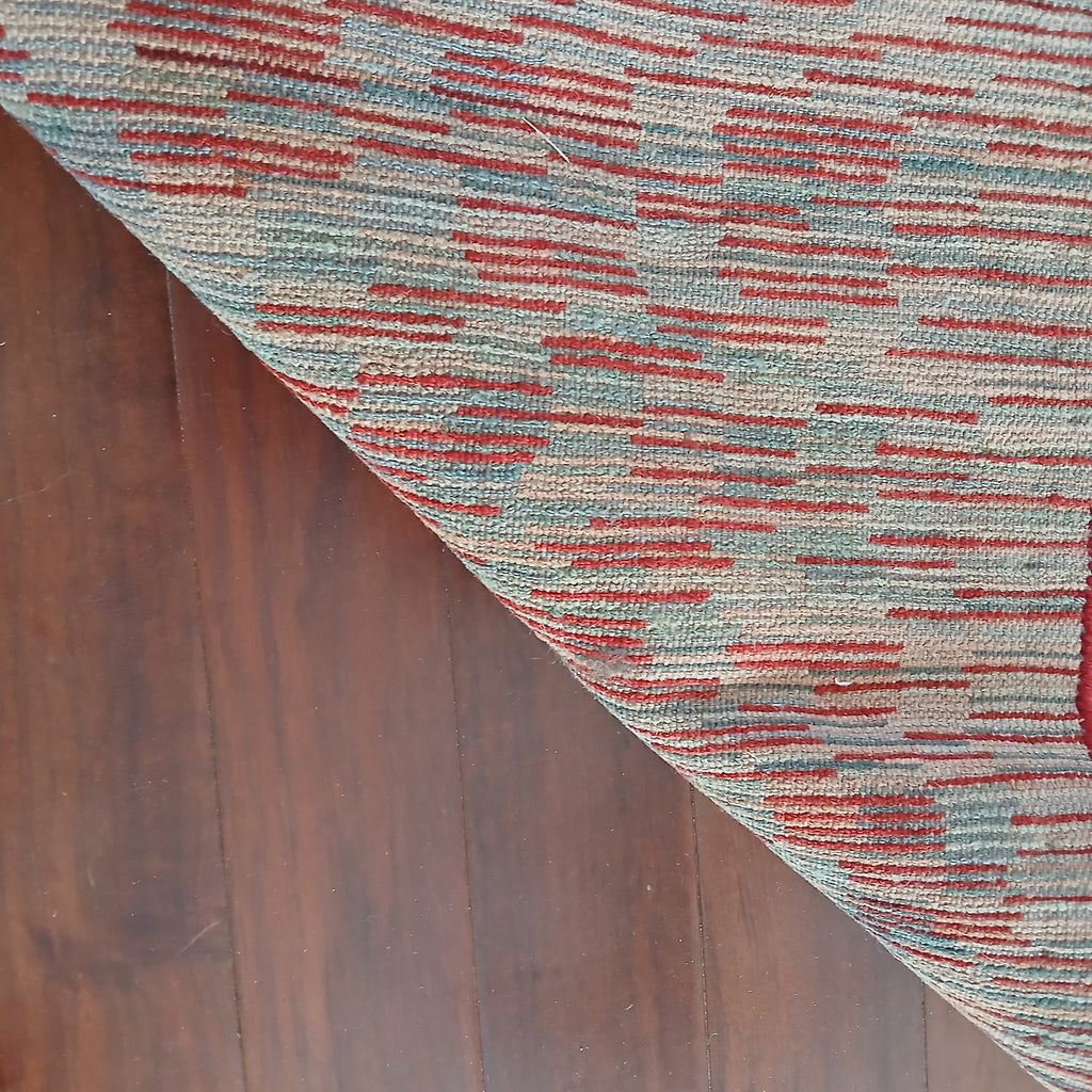 Dramatic Vintage Hand-Woven Moroccan Stripe Design Rug