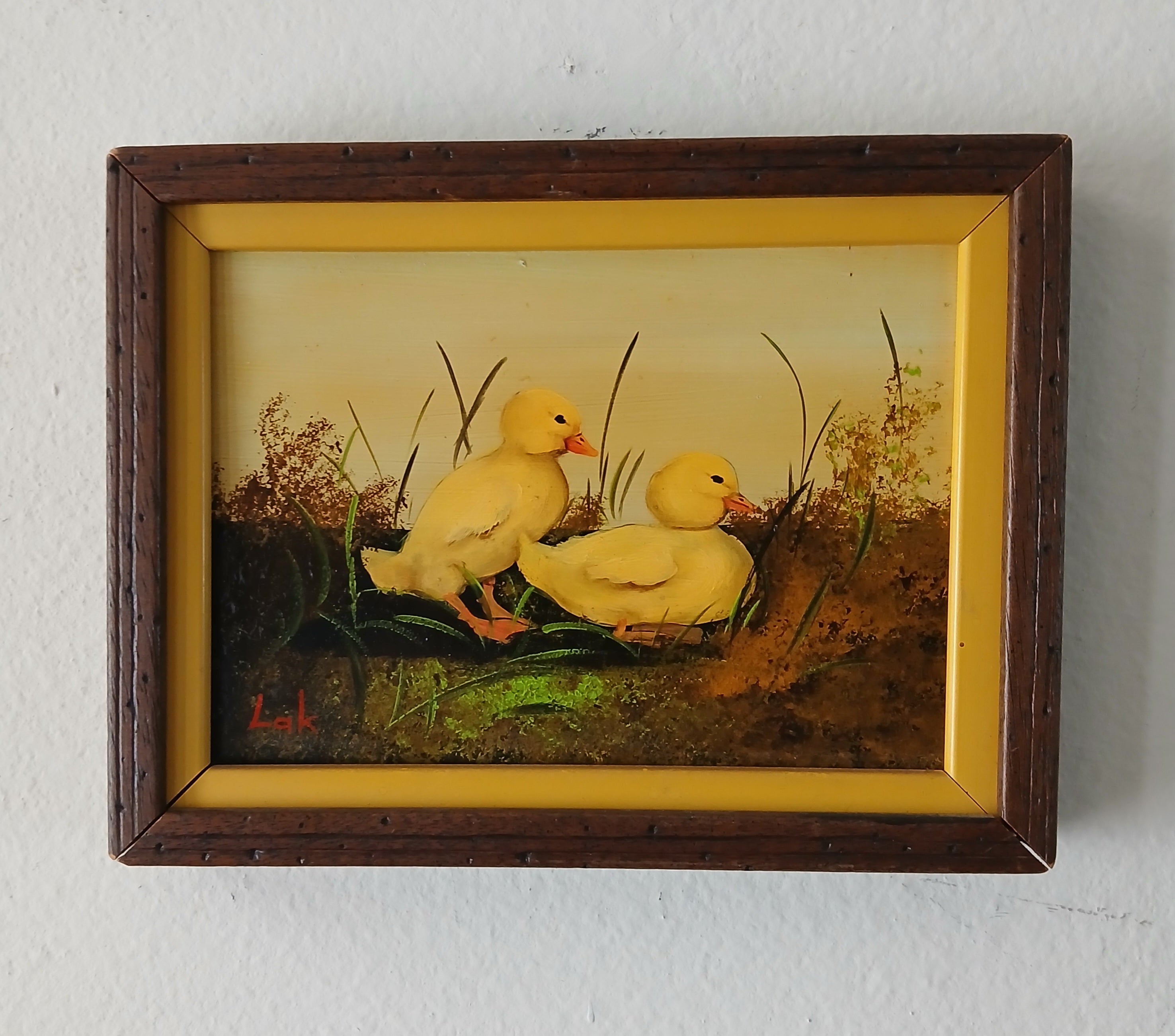 Baby Ducks Oil on Panel by Maria Lak