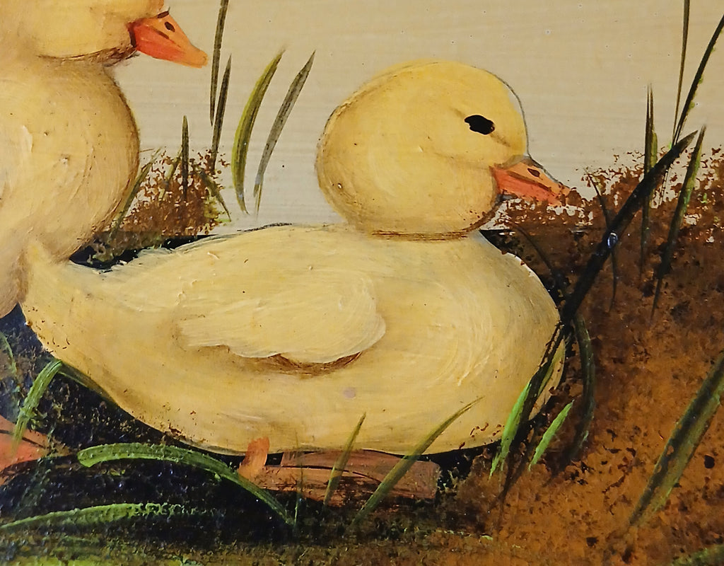 Baby Ducks Oil on Panel by Maria Lak