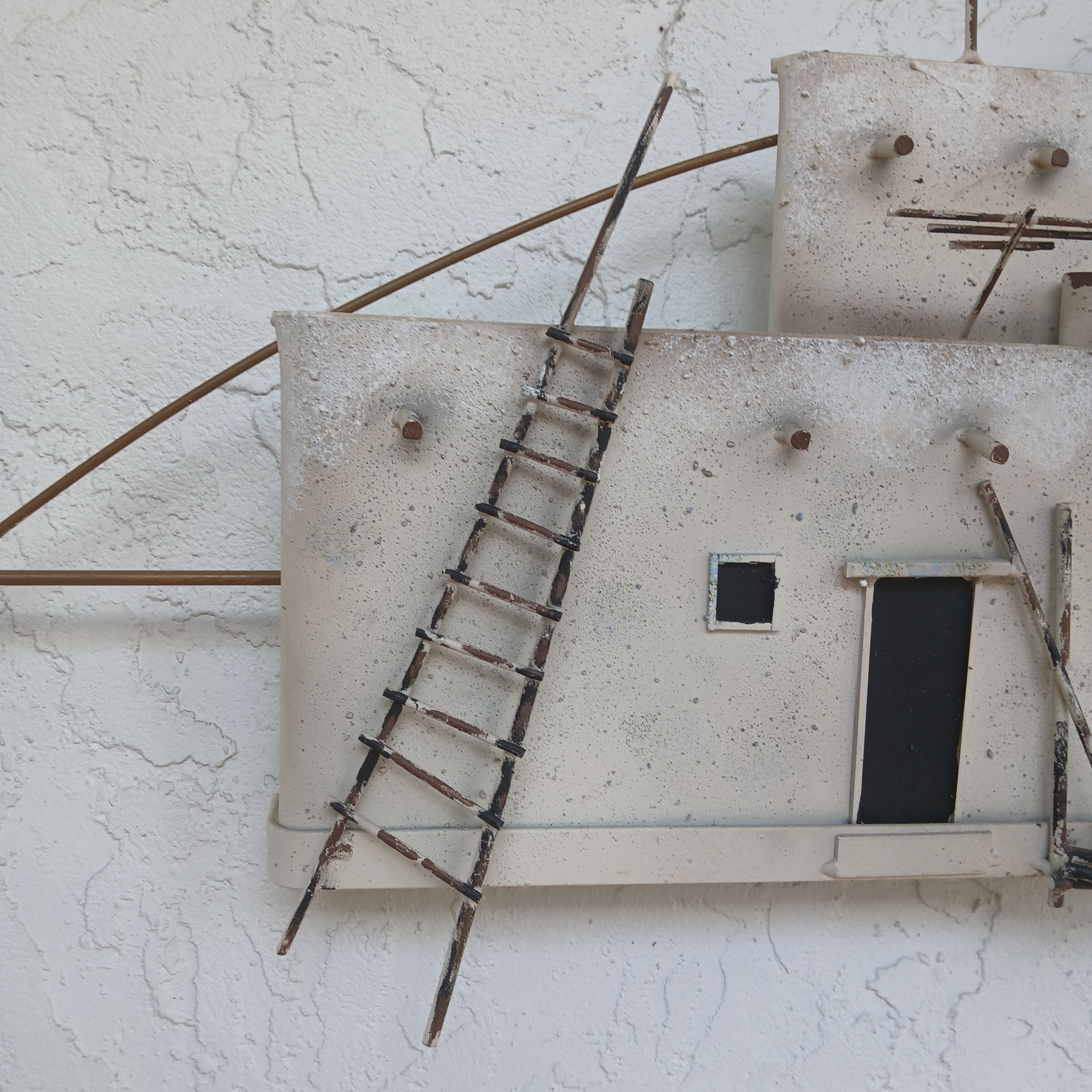 Large and Fantastic Curtis Jere Wall Sculpture - The Pueblo 1987