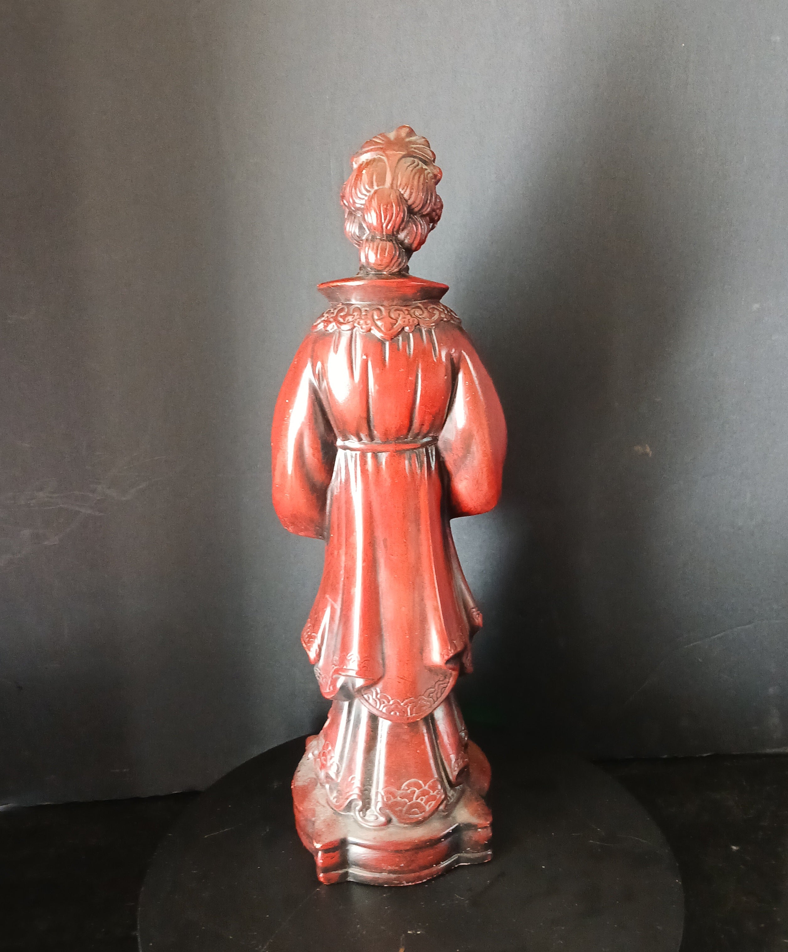 Ceramic Quan Yin Goddess Holding Buddha Image, 1950s