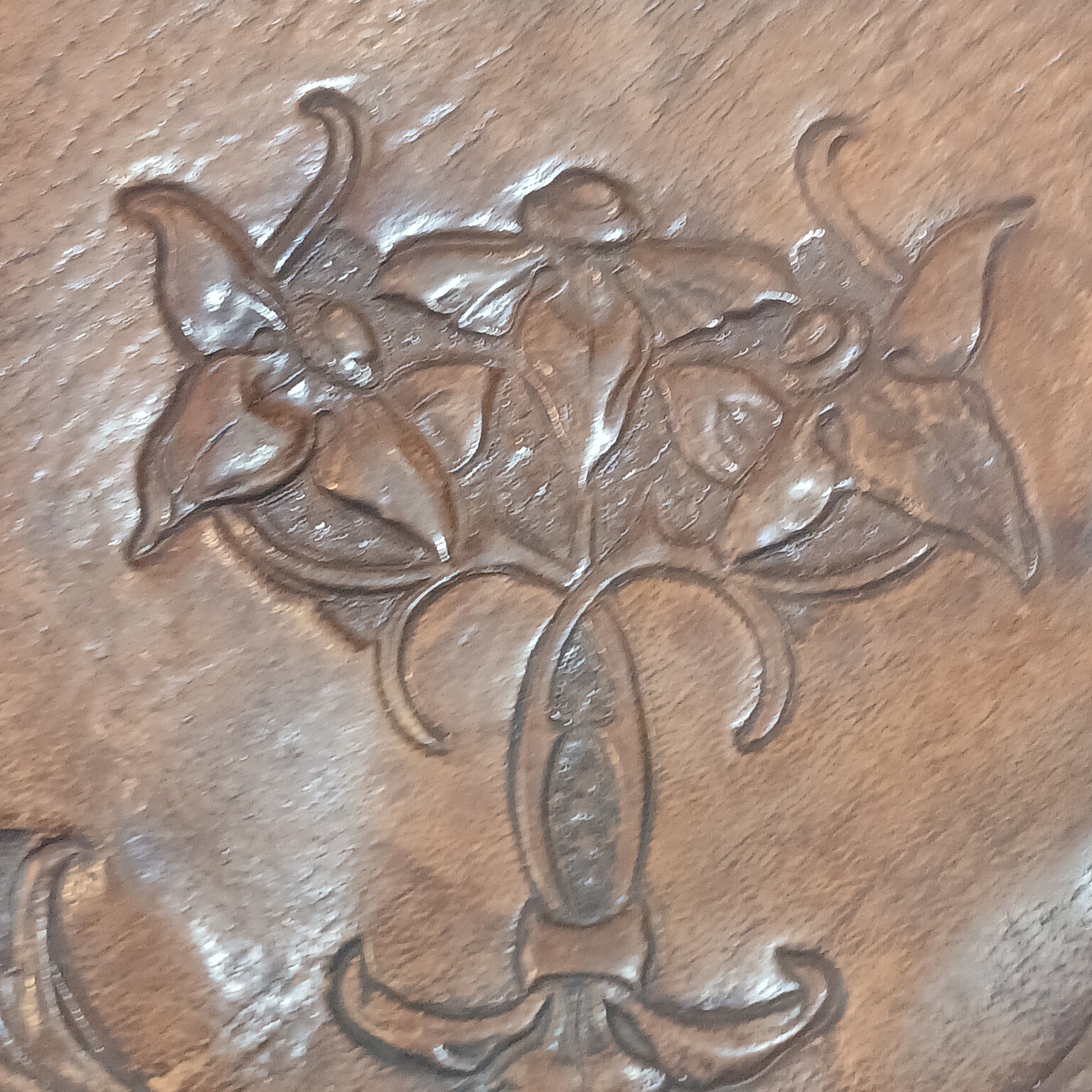 Vintage Turnloc Art Nouveau Style Tooled Leather Purse