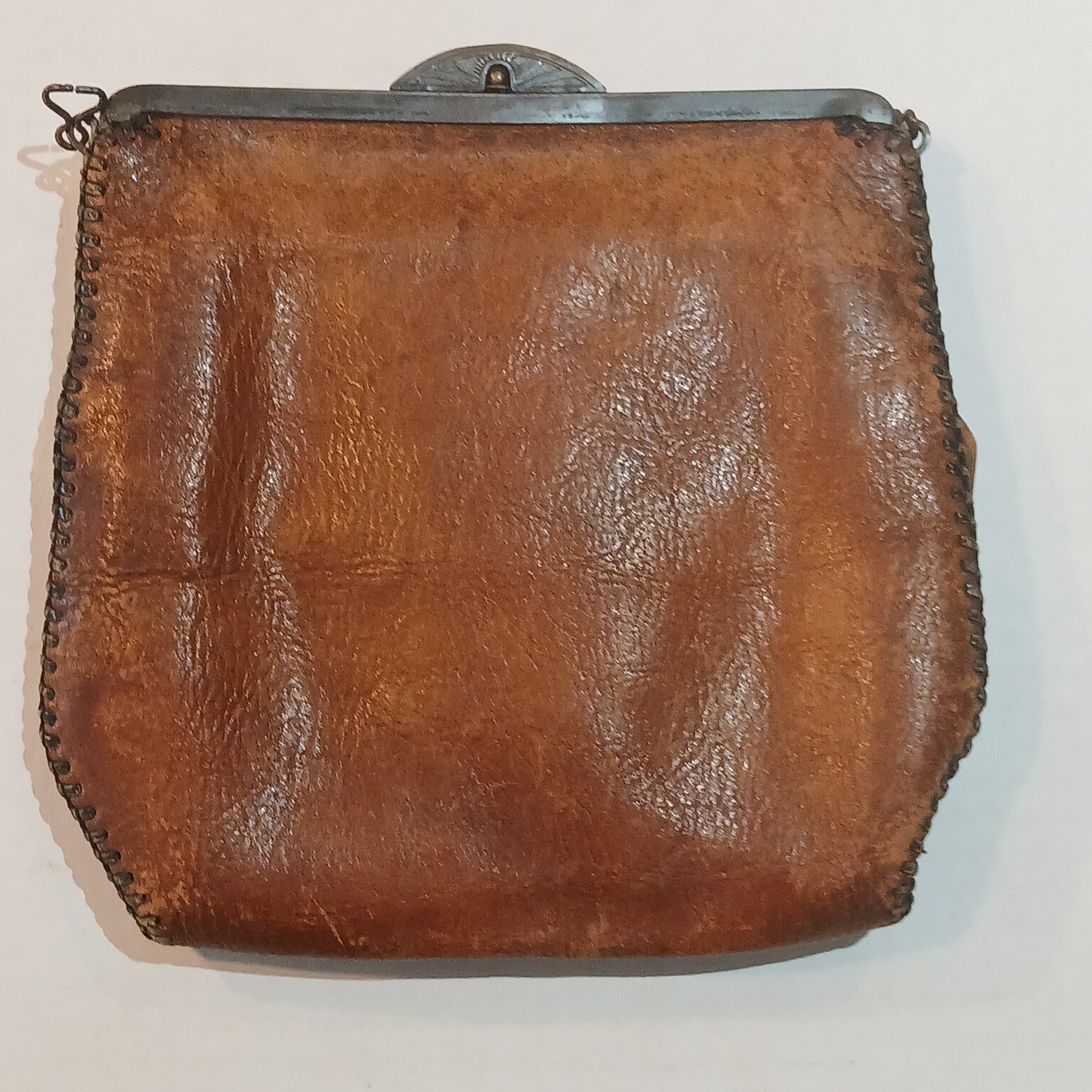 Vintage Amity Art Nouveau Style Tooled Leather Purse
